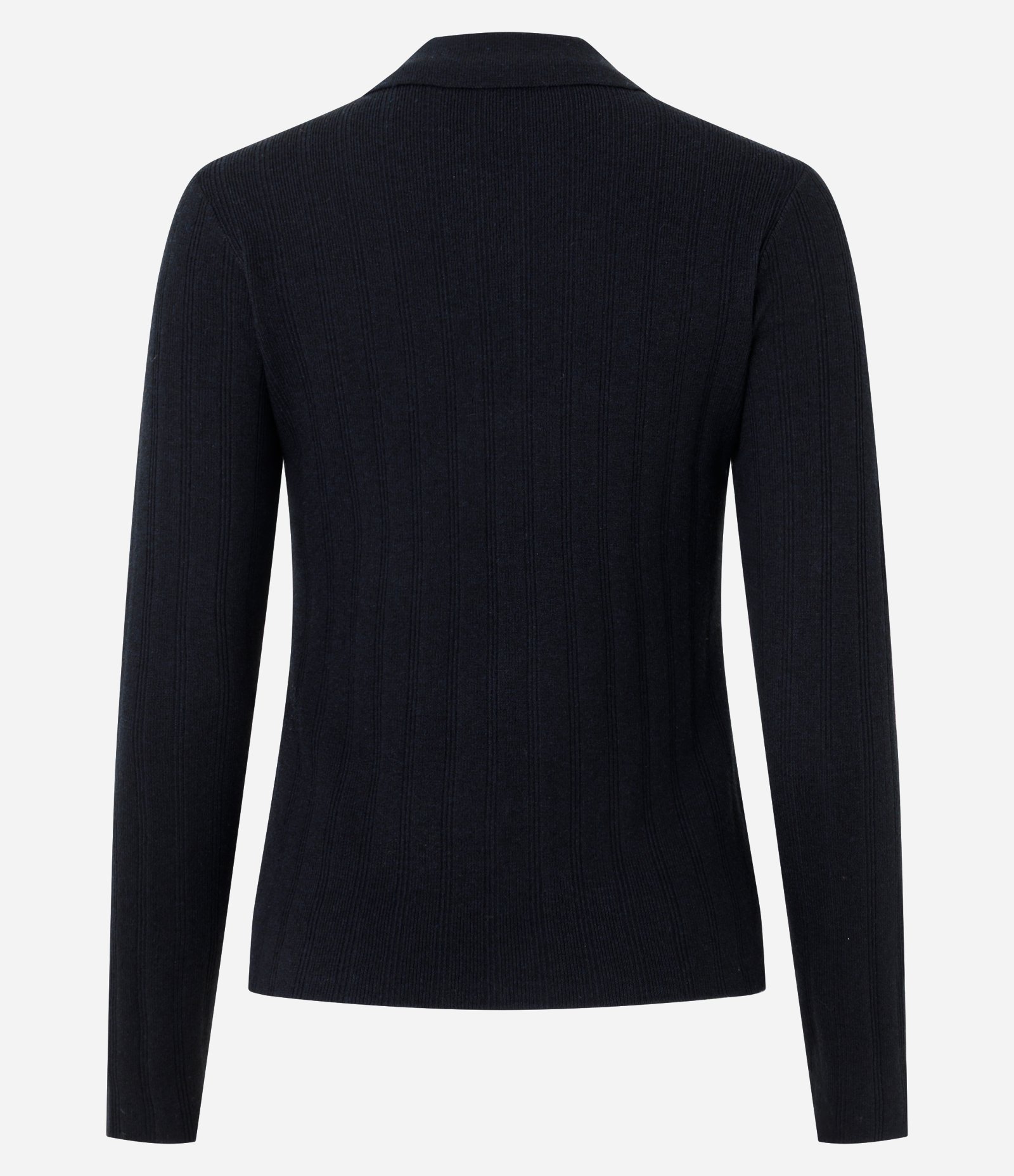 Cardigan em Tricô com Gola Polo Preto 3