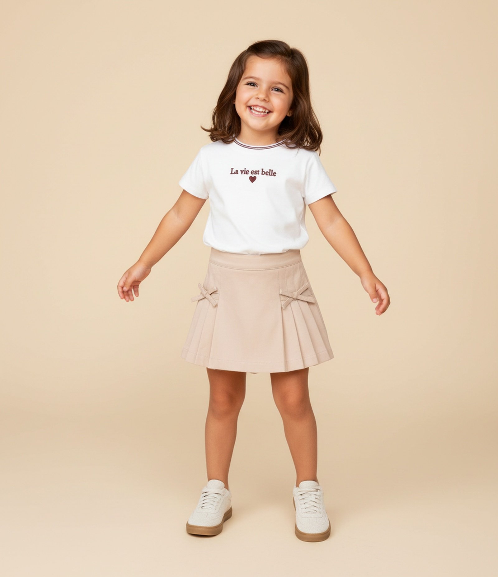 Blusa Infantil com Bordado Frontal – Tam 1 a 5/6 Anos Branco 1