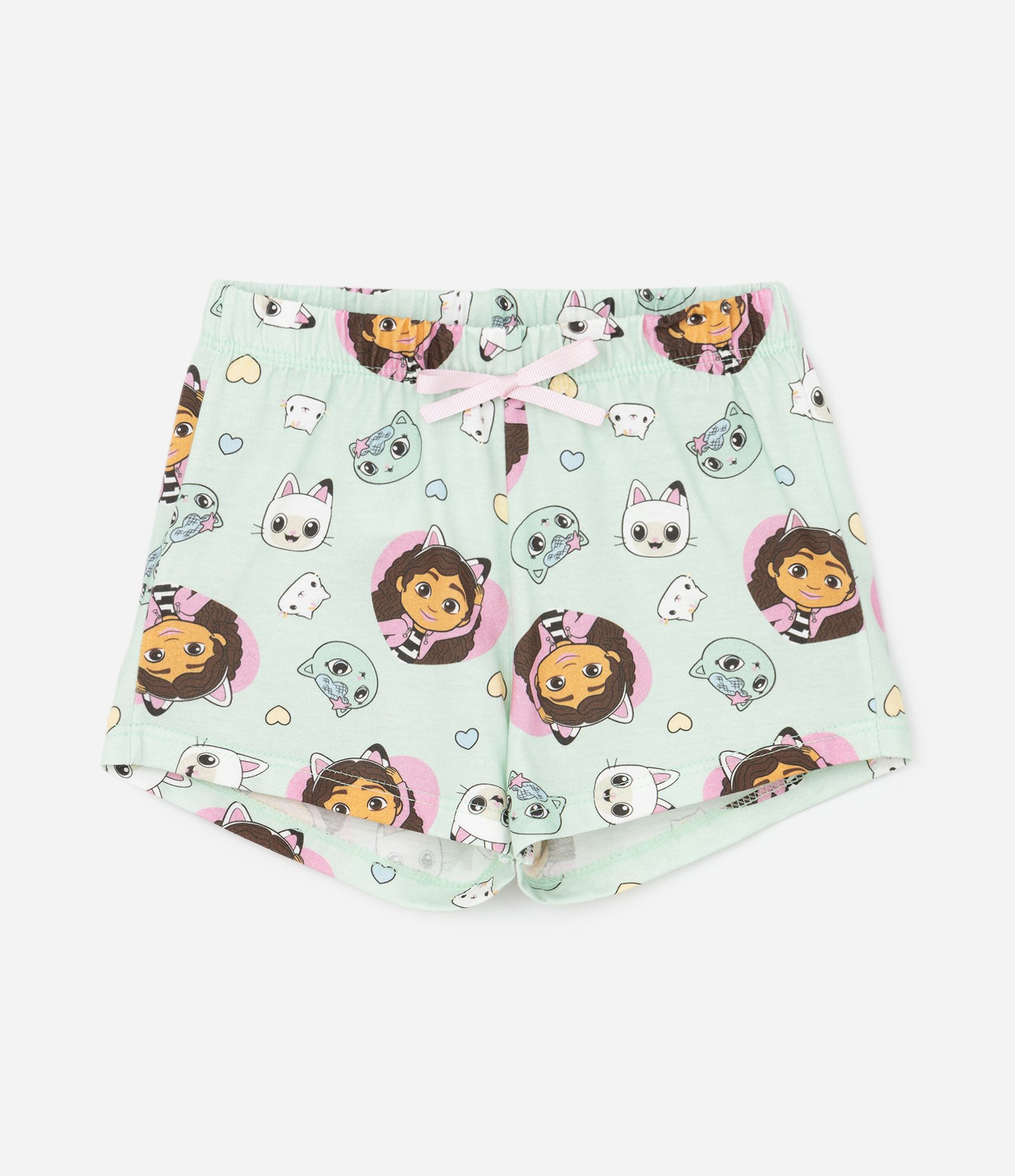 Pijama Infantil Com Blusa e Short com Estampa Gabby e Gatinhos - Tam 2 A 6 Anos Sortido 4