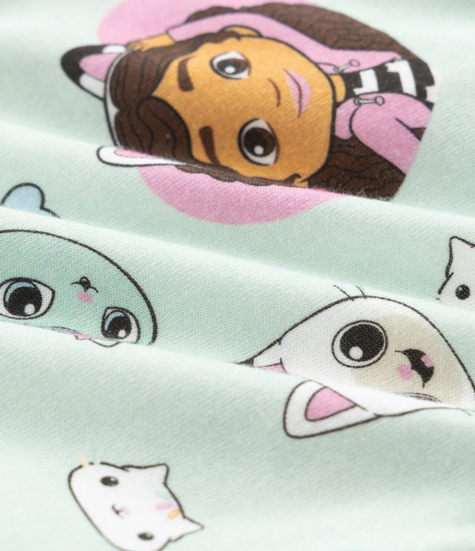 Pijama Infantil Com Blusa e Short com Estampa Gabby e Gatinhos - Tam 2 A 6 Anos Sortido 7