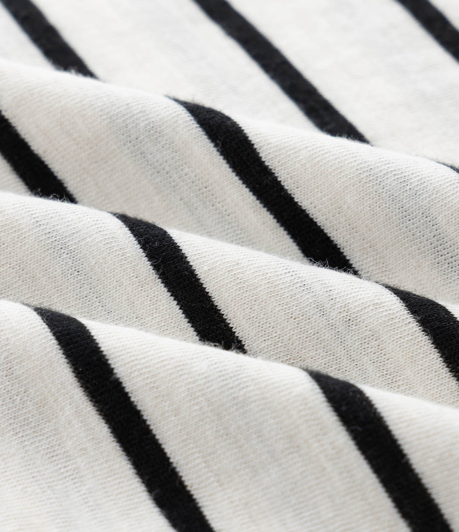 Camiseta Infantil Listrada em Fio Tinto - Tam 5 a 14 Anos Preto/Branco 3