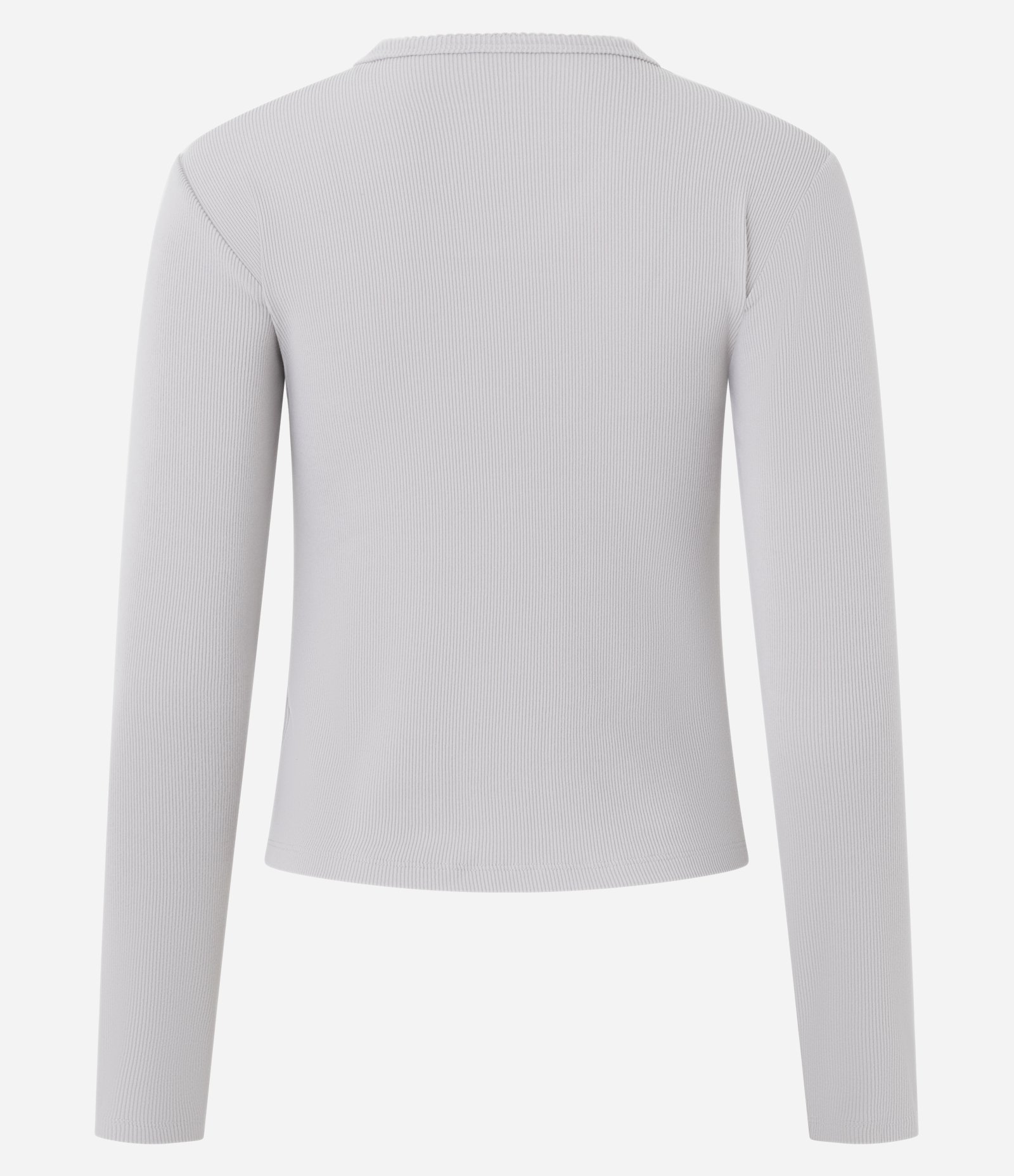 Blusa de Pijama Regular em Ribana com Botões Cinza 3