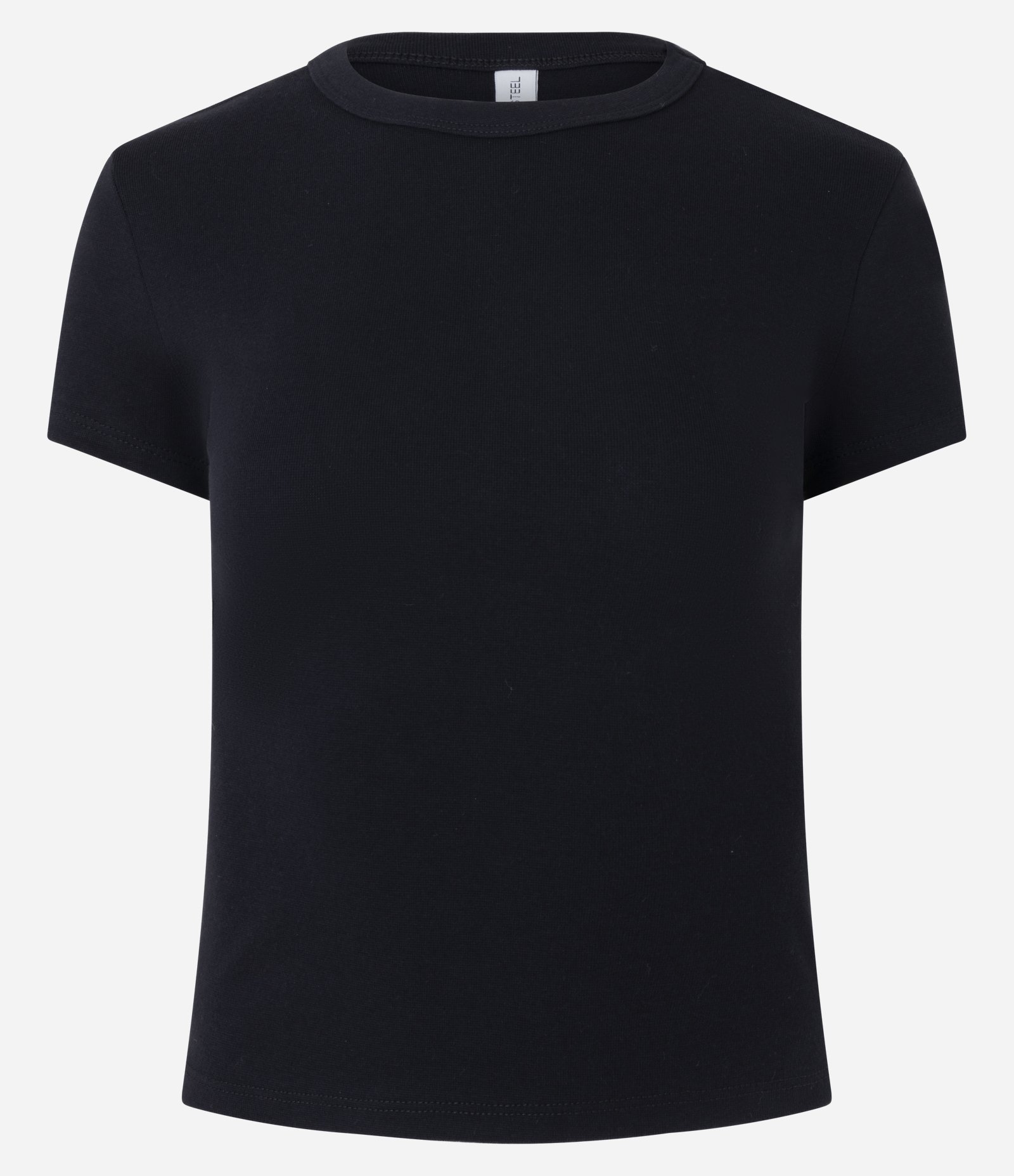 Blusa Alongada Ajustada em Ribana Preto 5