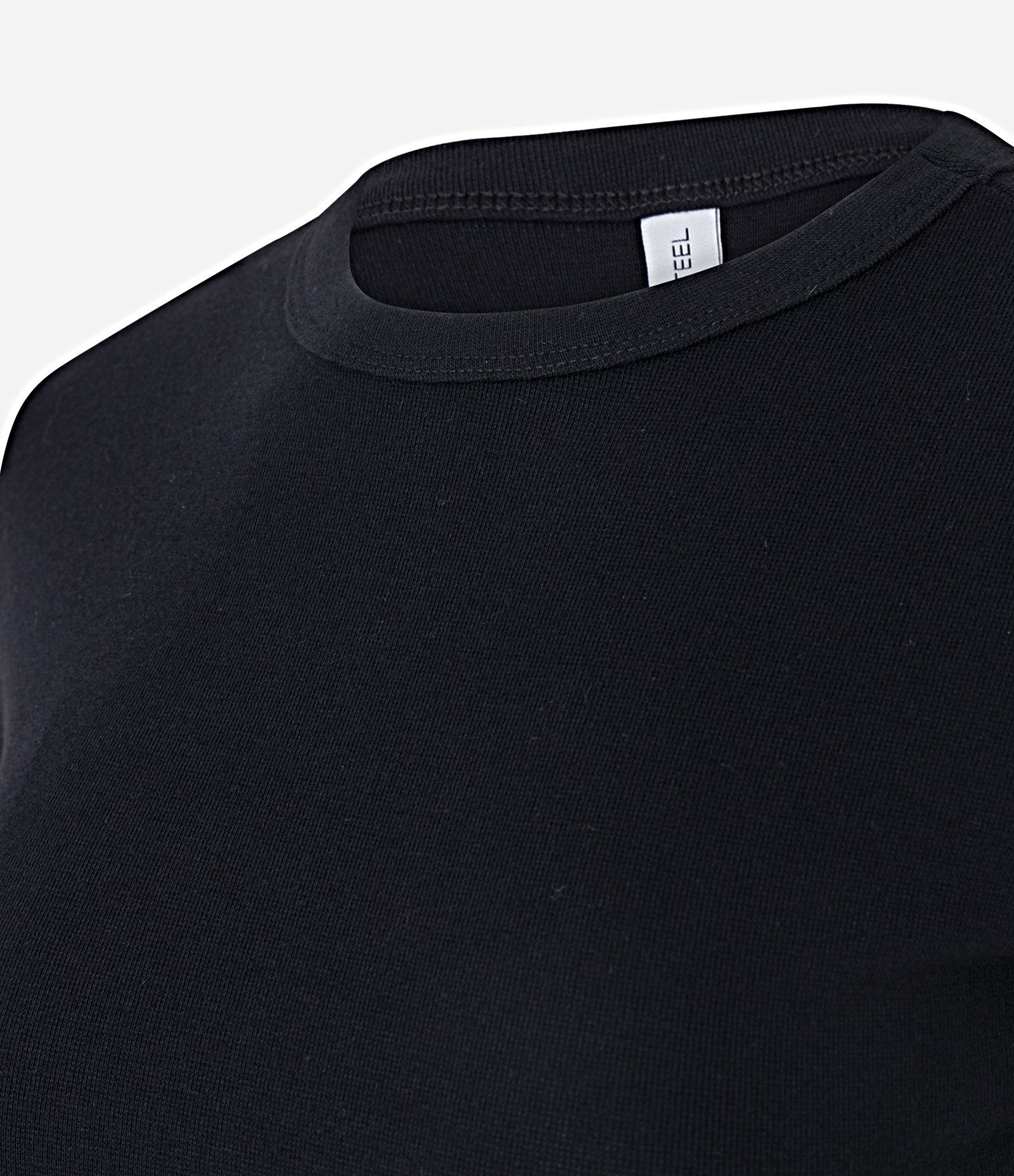 Blusa Alongada Ajustada em Ribana Preto 6