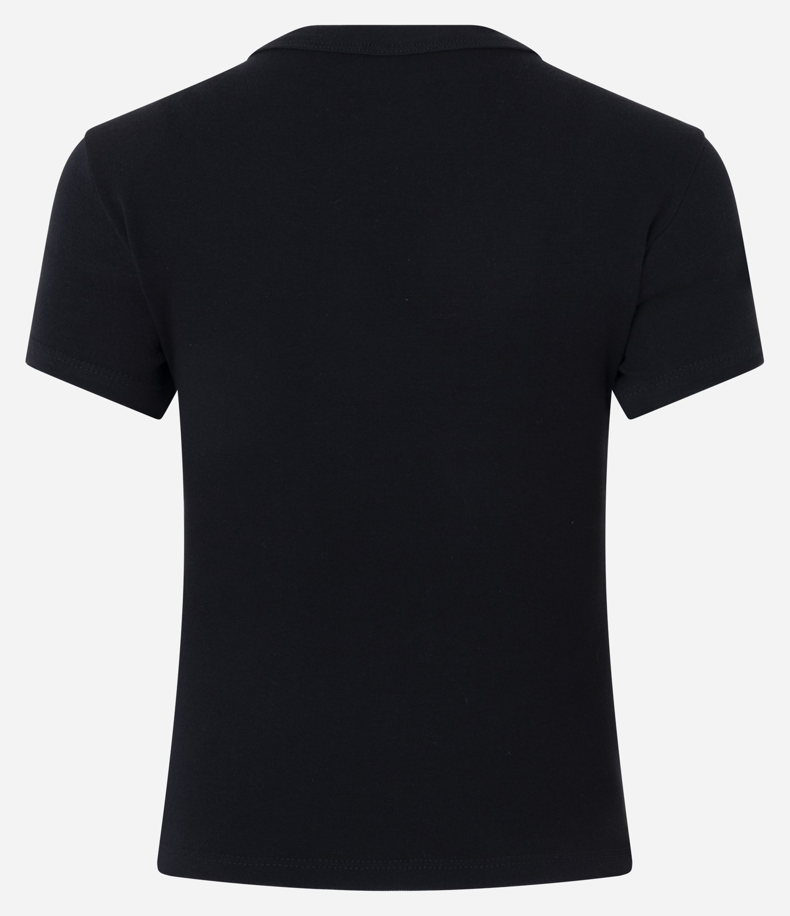 Blusa Alongada Ajustada em Ribana Preto 7