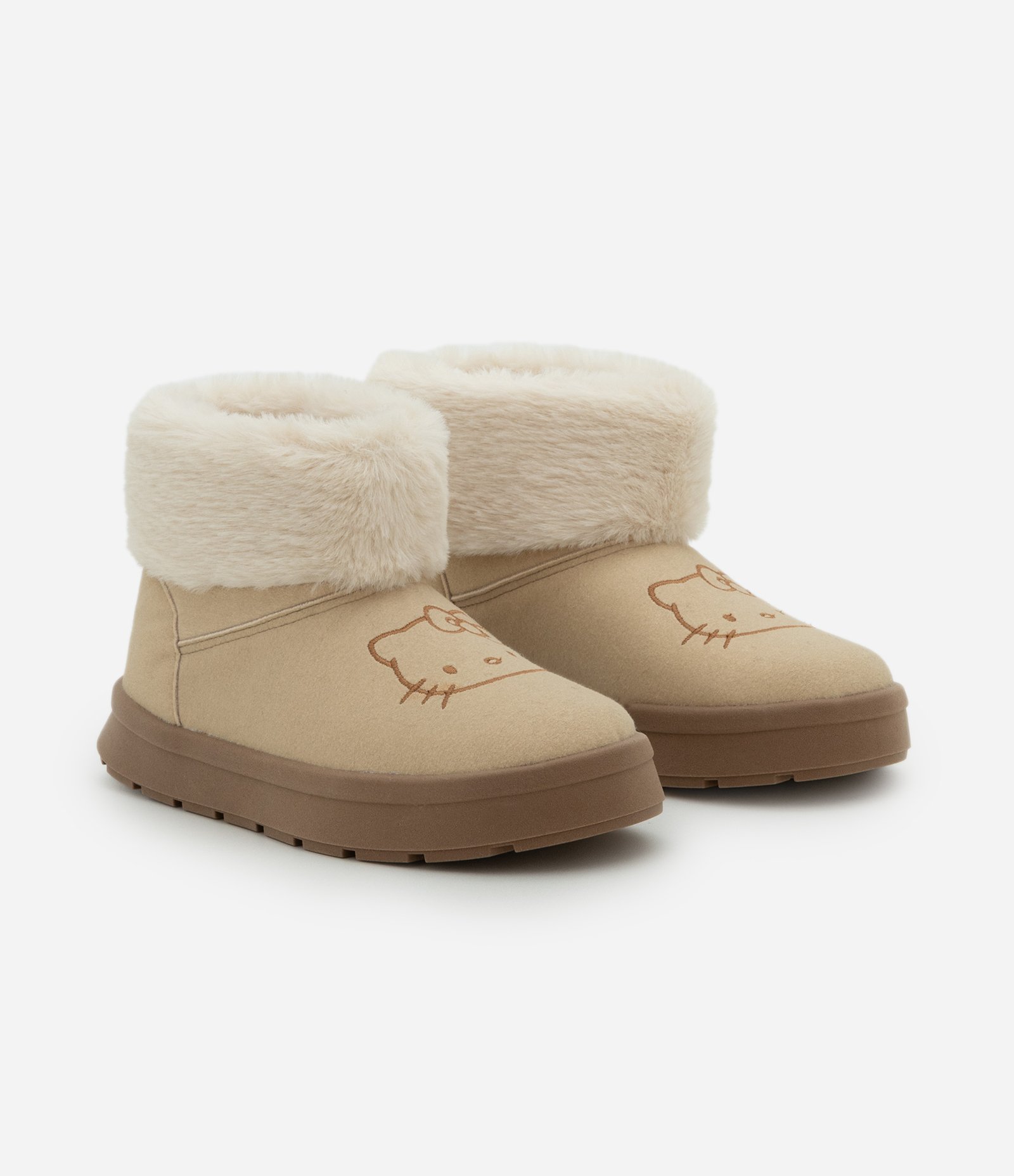 Bota Infantil com Bordado Hello Kitty – Tam 29 a 36 Bege 1