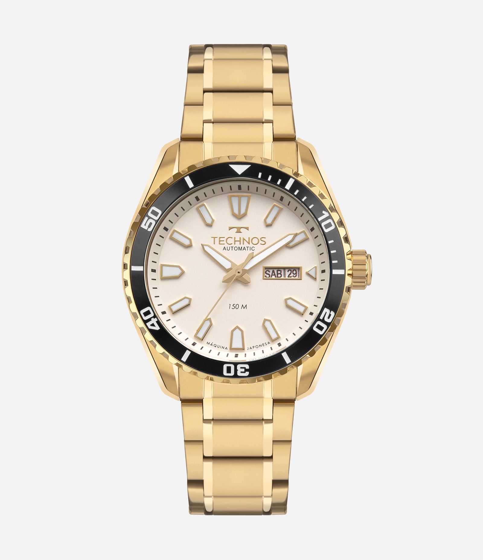 Relógio Analógico Aço Technos Dourado 1