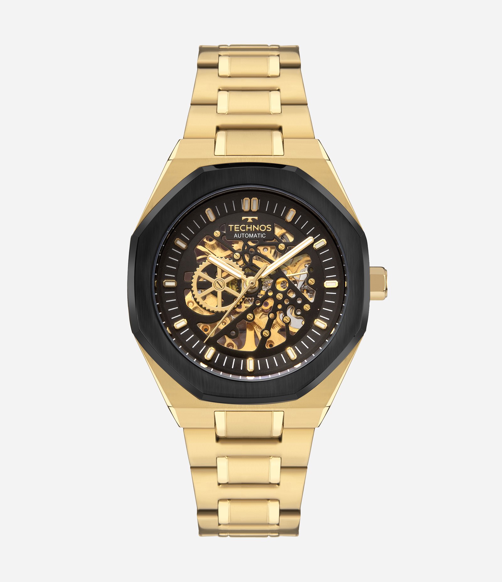 Relógio Analógico Aço Technos Dourado 1