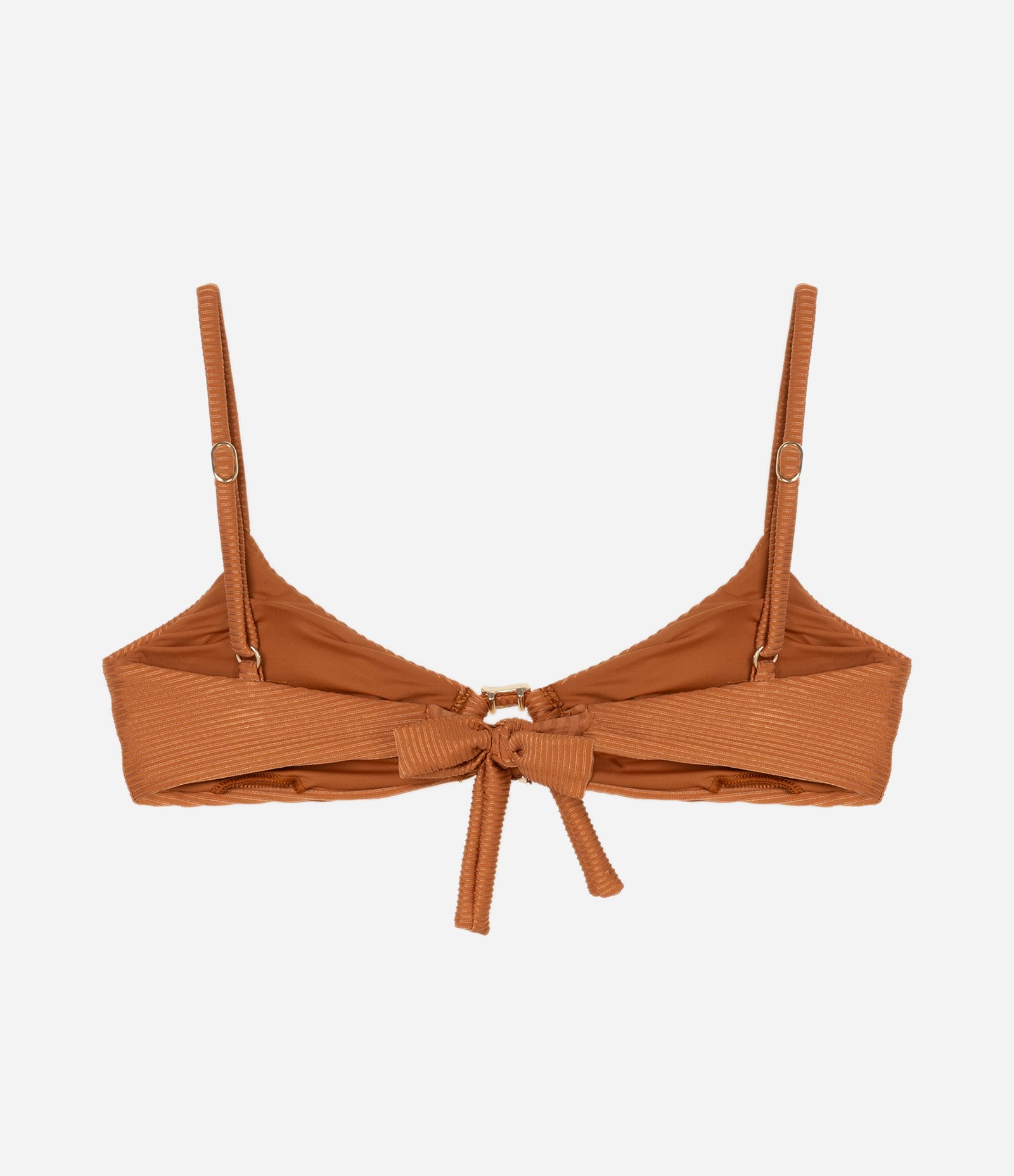 Biquíni Top com Bojo Removível e Aviamento de Onda Terracota 2