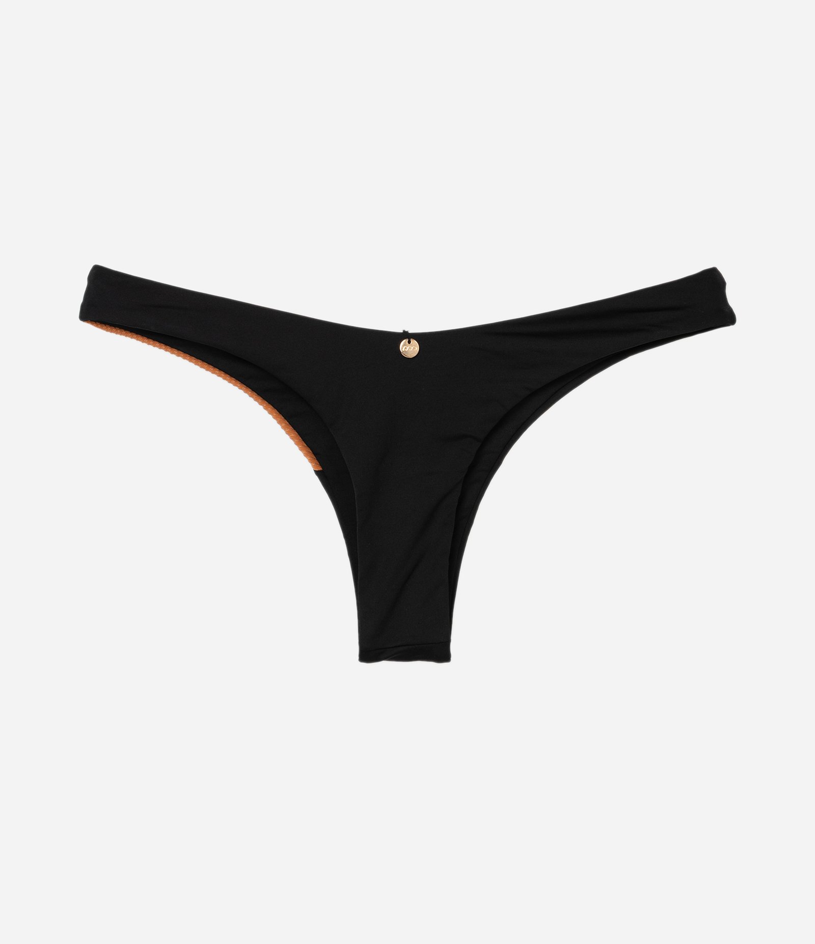Biquíni Calcinha Fio Texturizado com Recorte Asa Delta Preto 2