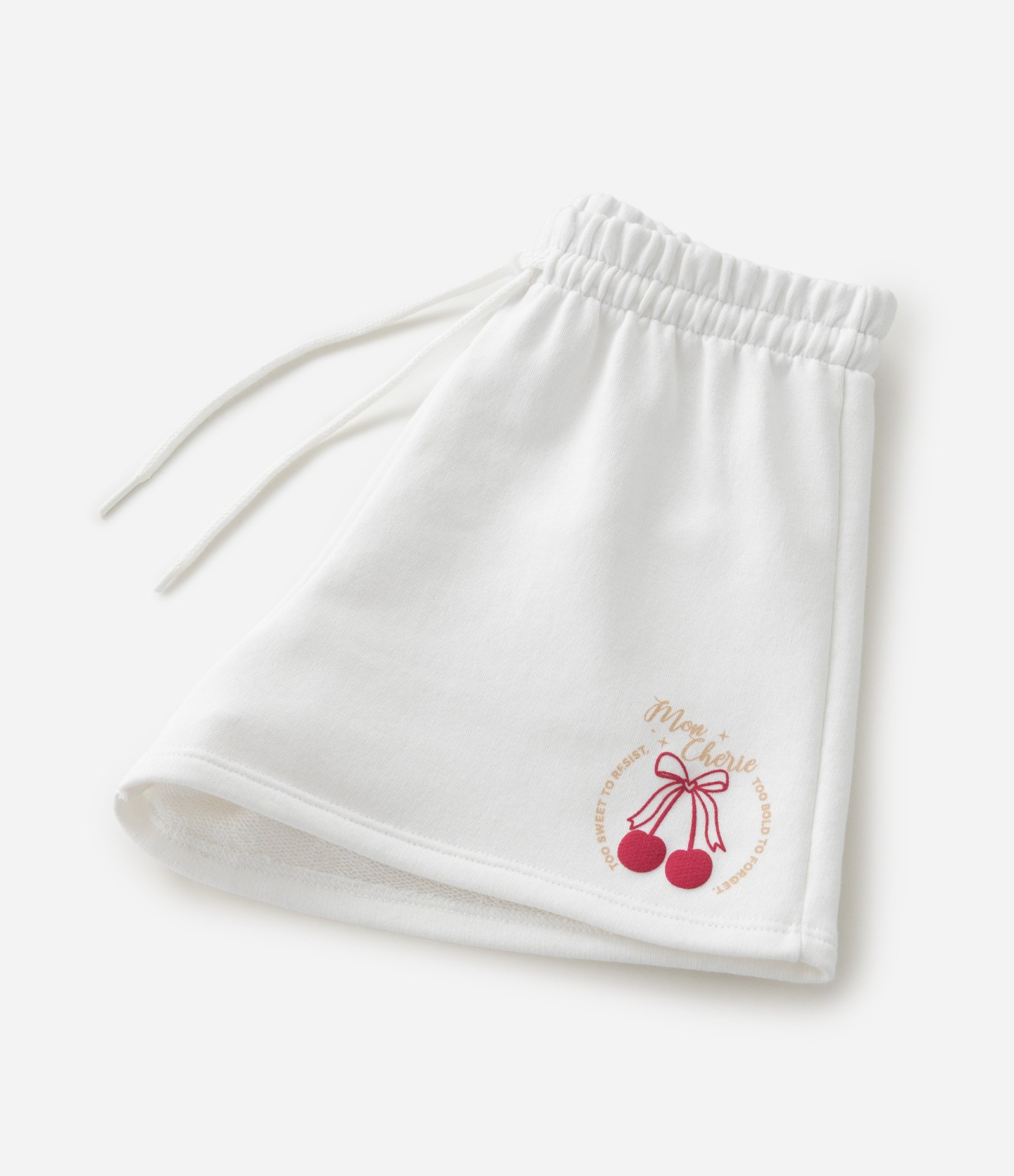 Short Infantil em Moletom com Estampa Cerejinha - Tam 5 a 14 Anos Branco 6
