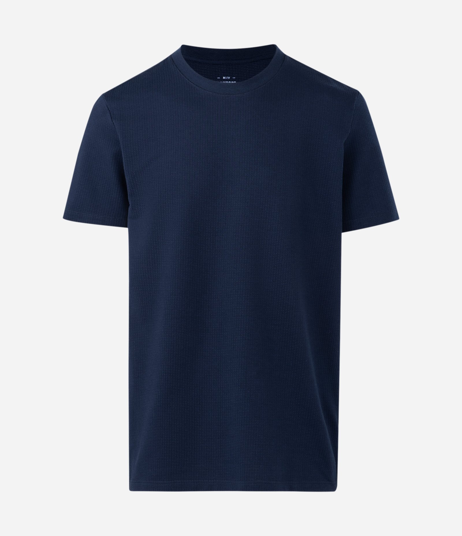 Camiseta Comfort em Algodão com Textura Azul 1