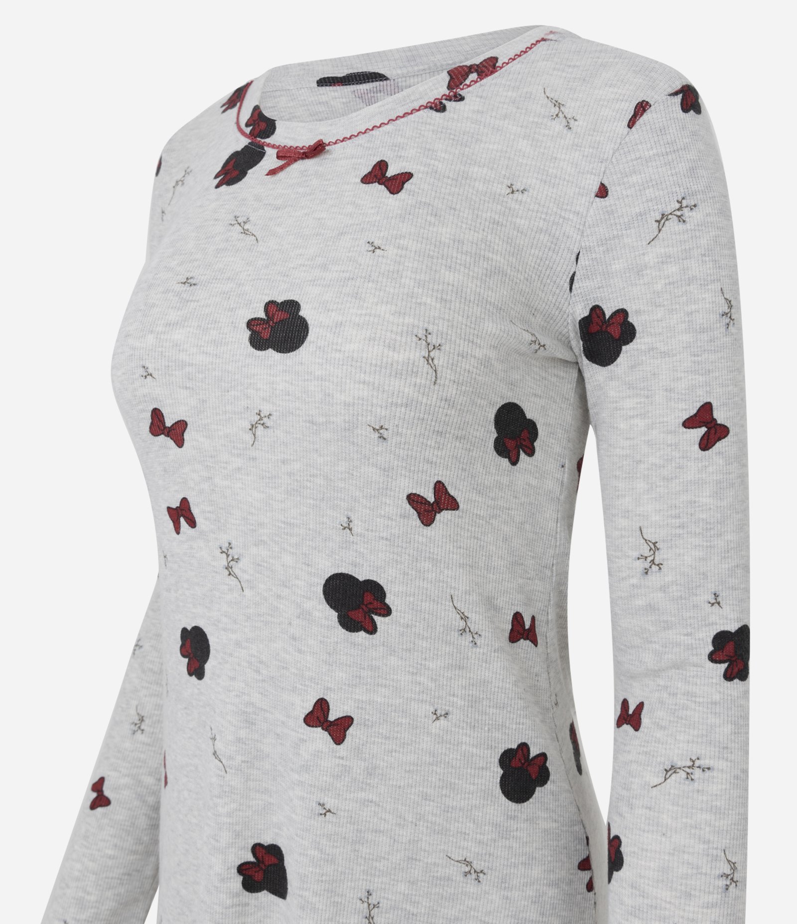 Camisola com Estampa Minnie e Detalhe no Decote Cinza 5