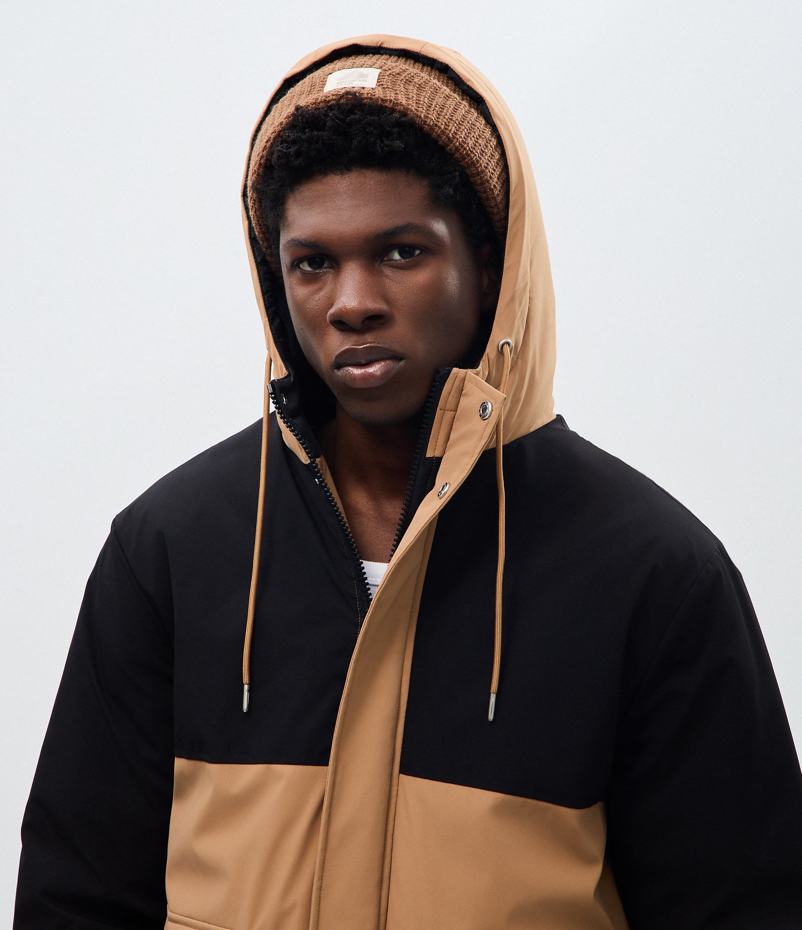 Jaqueta Parka Outdoor com Bolsos Marrom 1