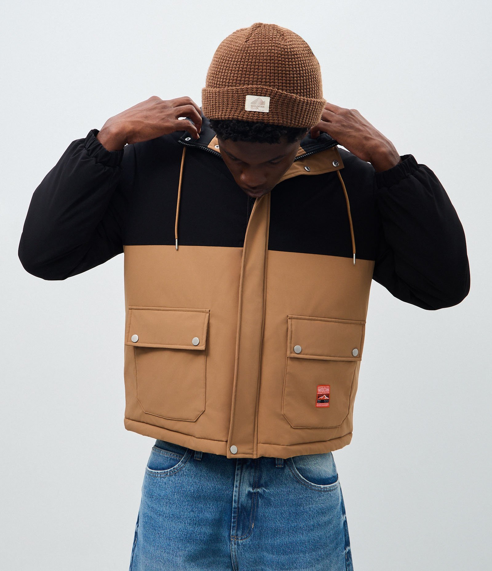 Jaqueta Parka Outdoor com Bolsos Marrom 3