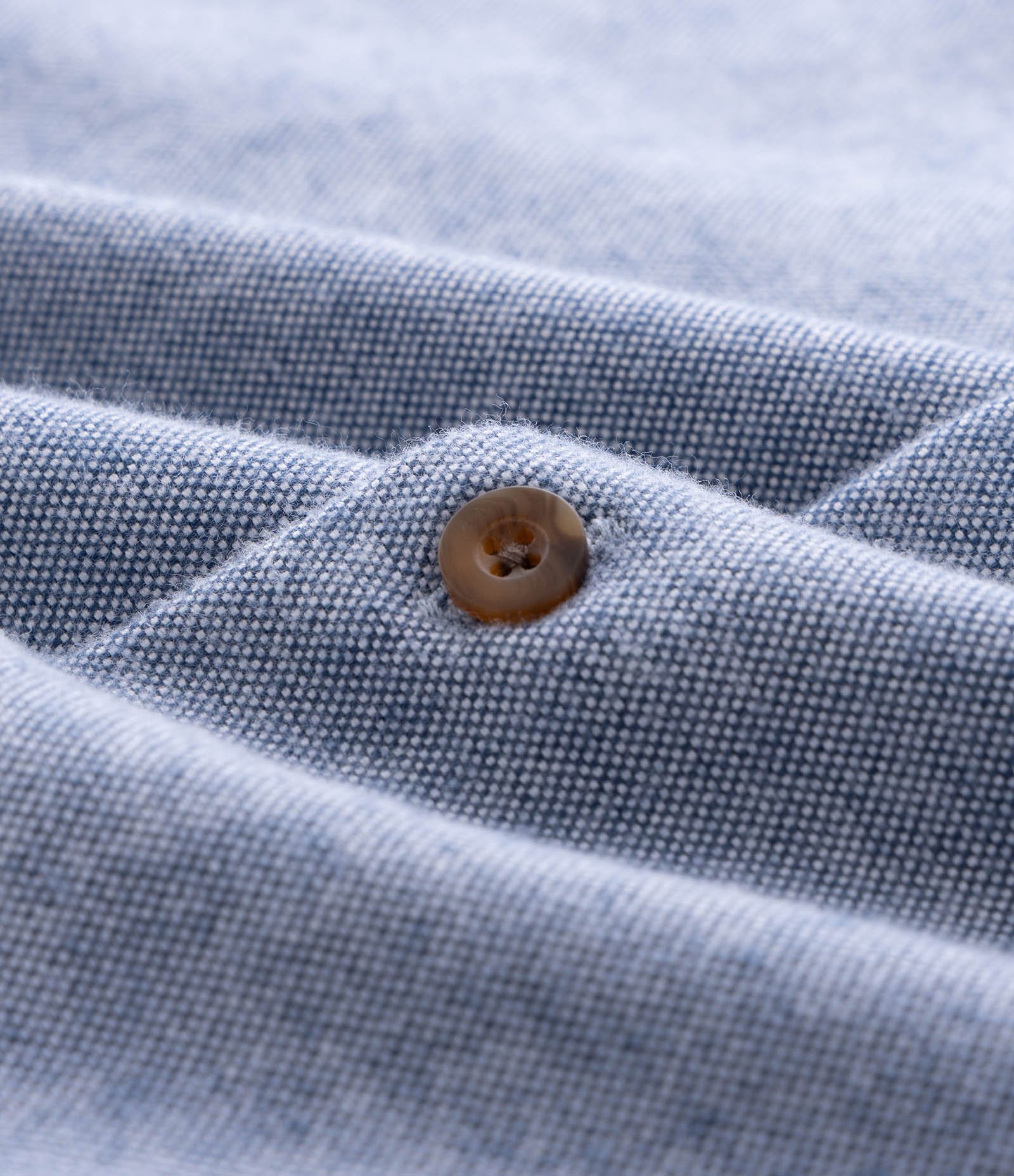 Camisa Comfort Manga Longa em Flanela com Bolso e Textura Azul 7