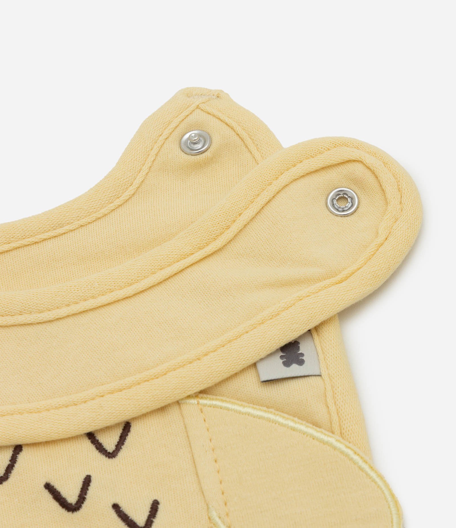 Babador Infantil em Algodão com Aplicação Pintinho 3D – Tam U Amarelo 2