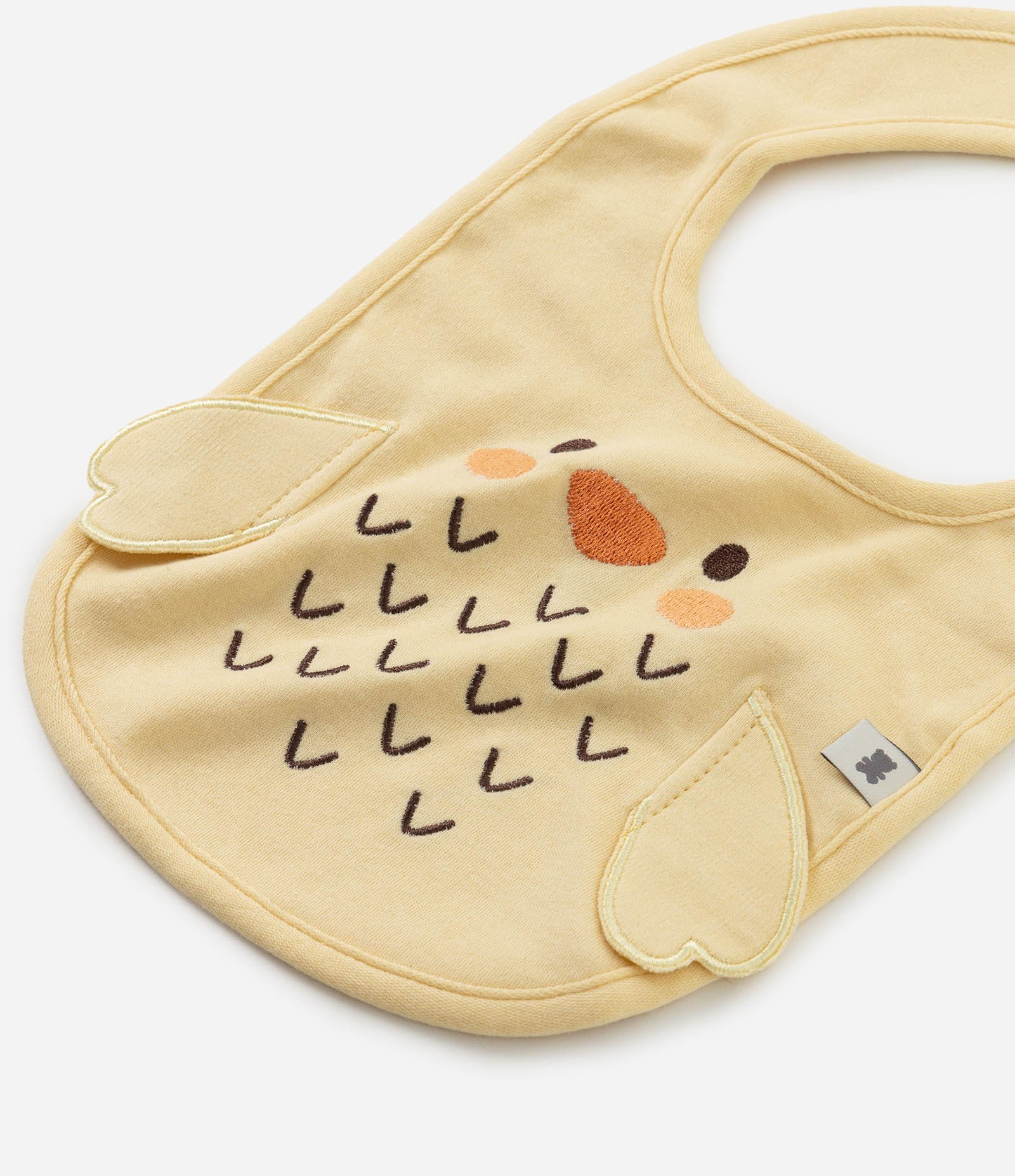 Babador Infantil em Algodão com Aplicação Pintinho 3D – Tam U Amarelo 3