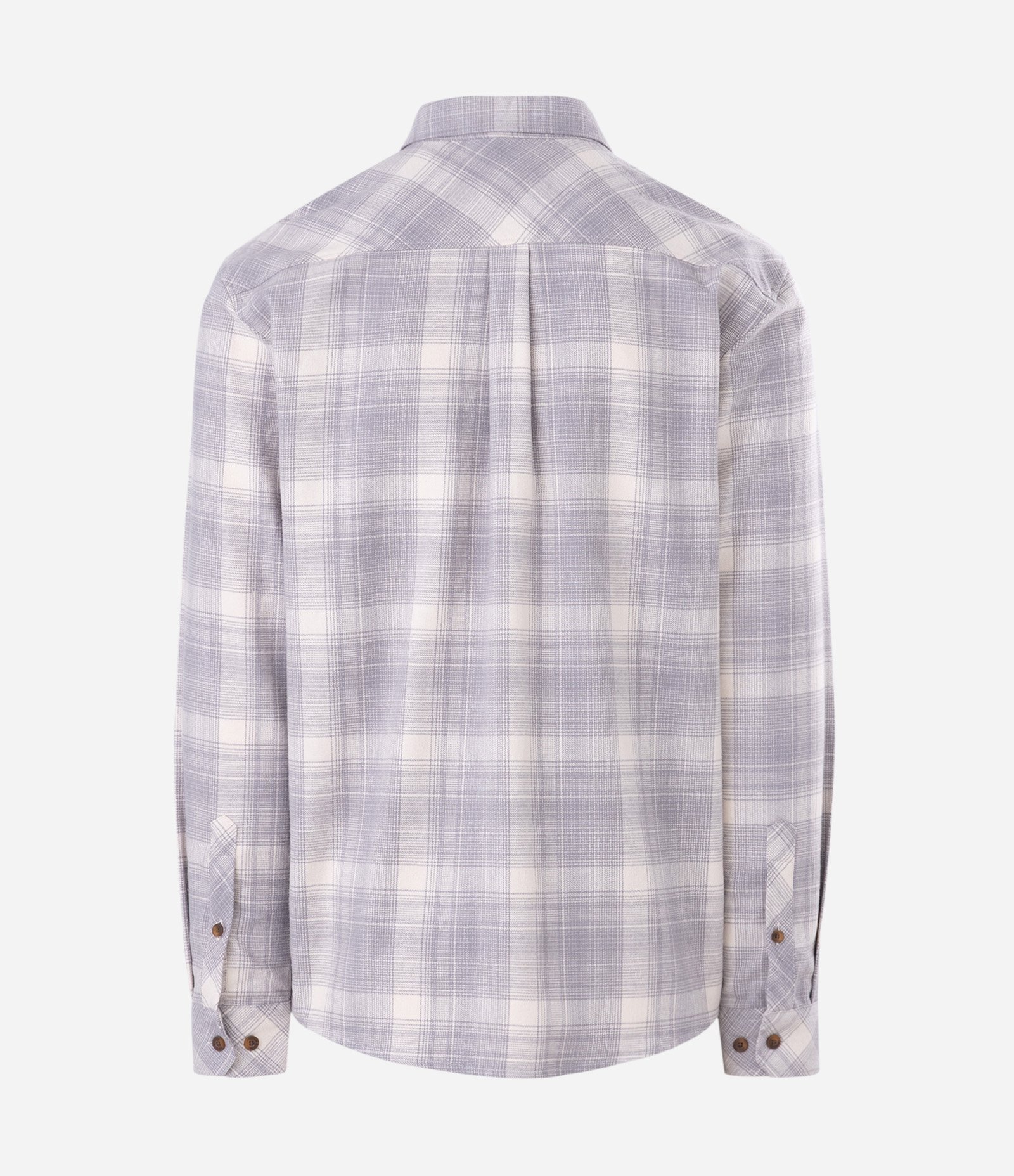 Camisa Comfort Manga Longa em Flanela Xadrez Cinza 2