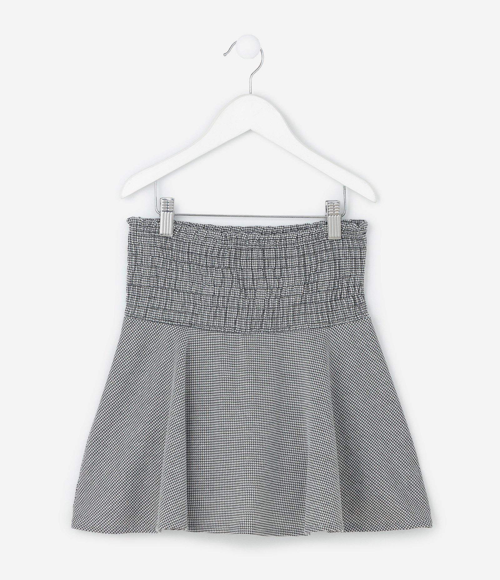 Saia Infantil com Mini Xadrez e Short Interno – Tam 5 a 14 Anos Preto 2