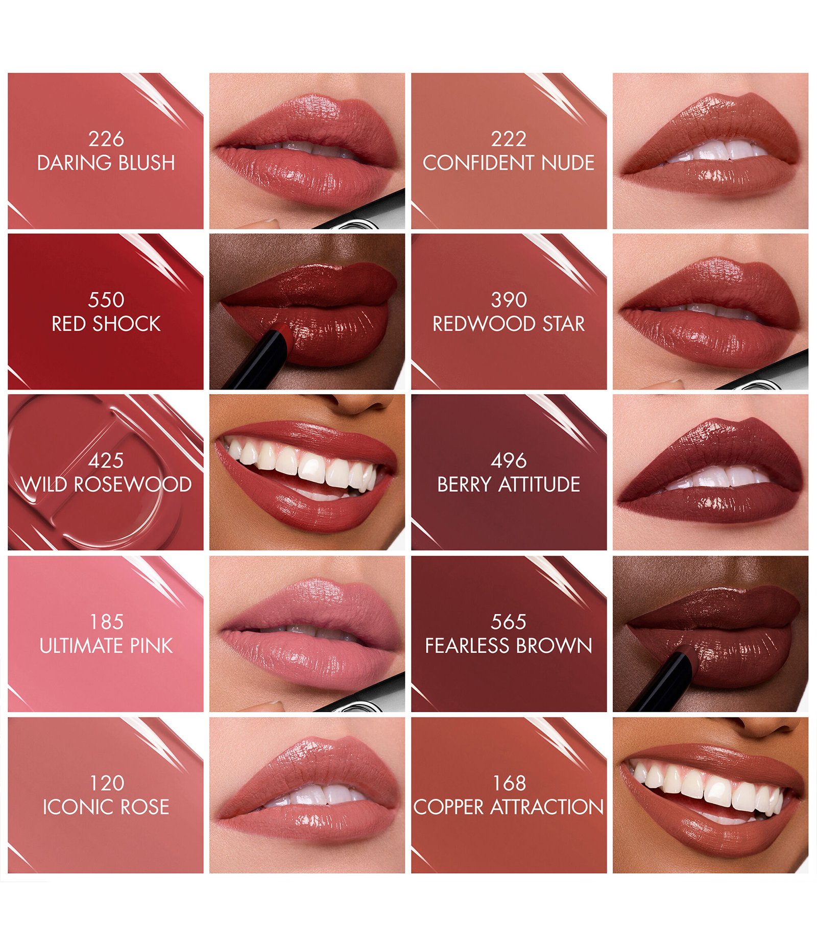 Batom Rouge On Stage Shine Dior 565 Fearless Brown 5