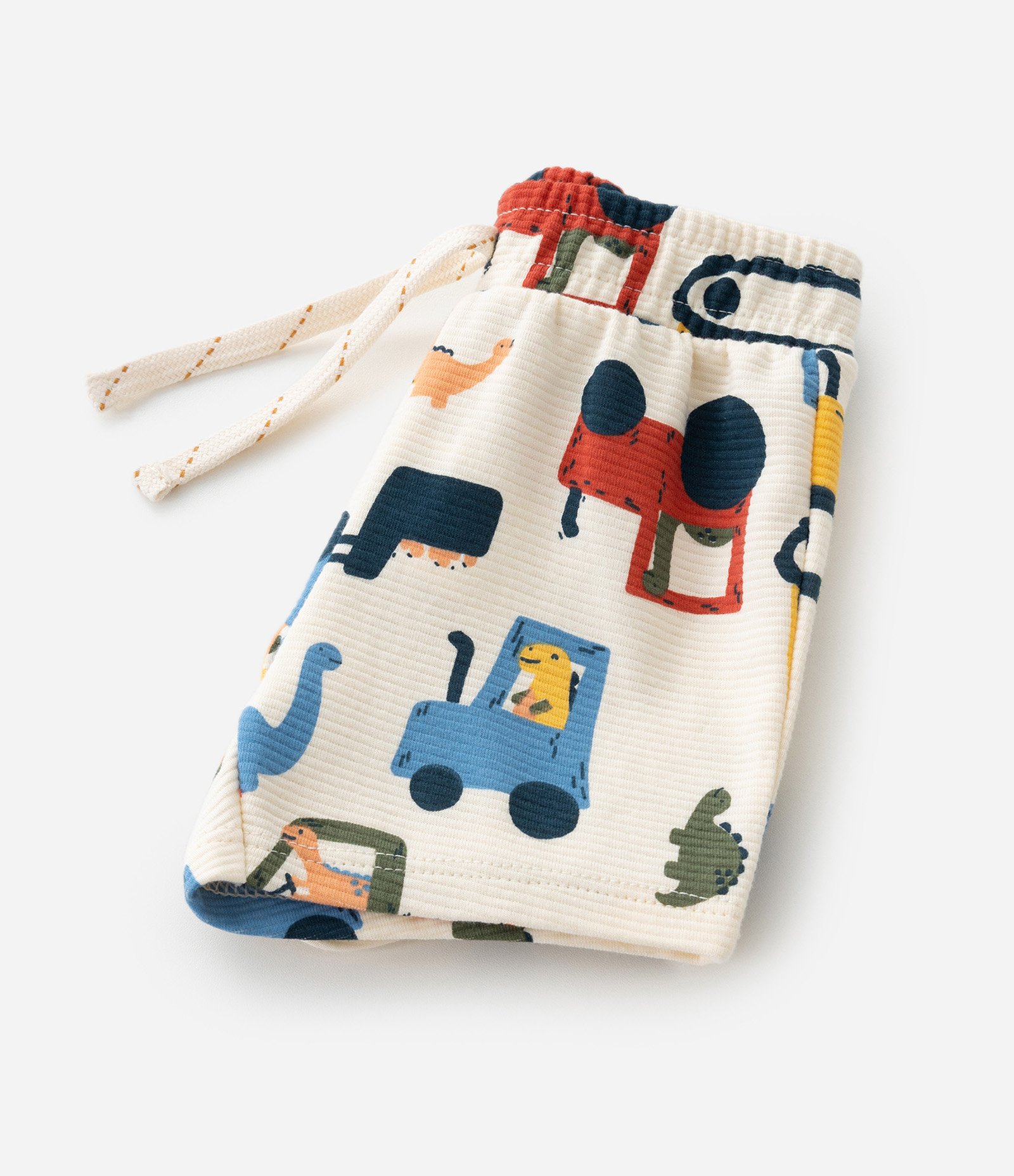 Conjunto Infantil com Estampa de Caminhões – Tam RN a 18 Meses Off White 9