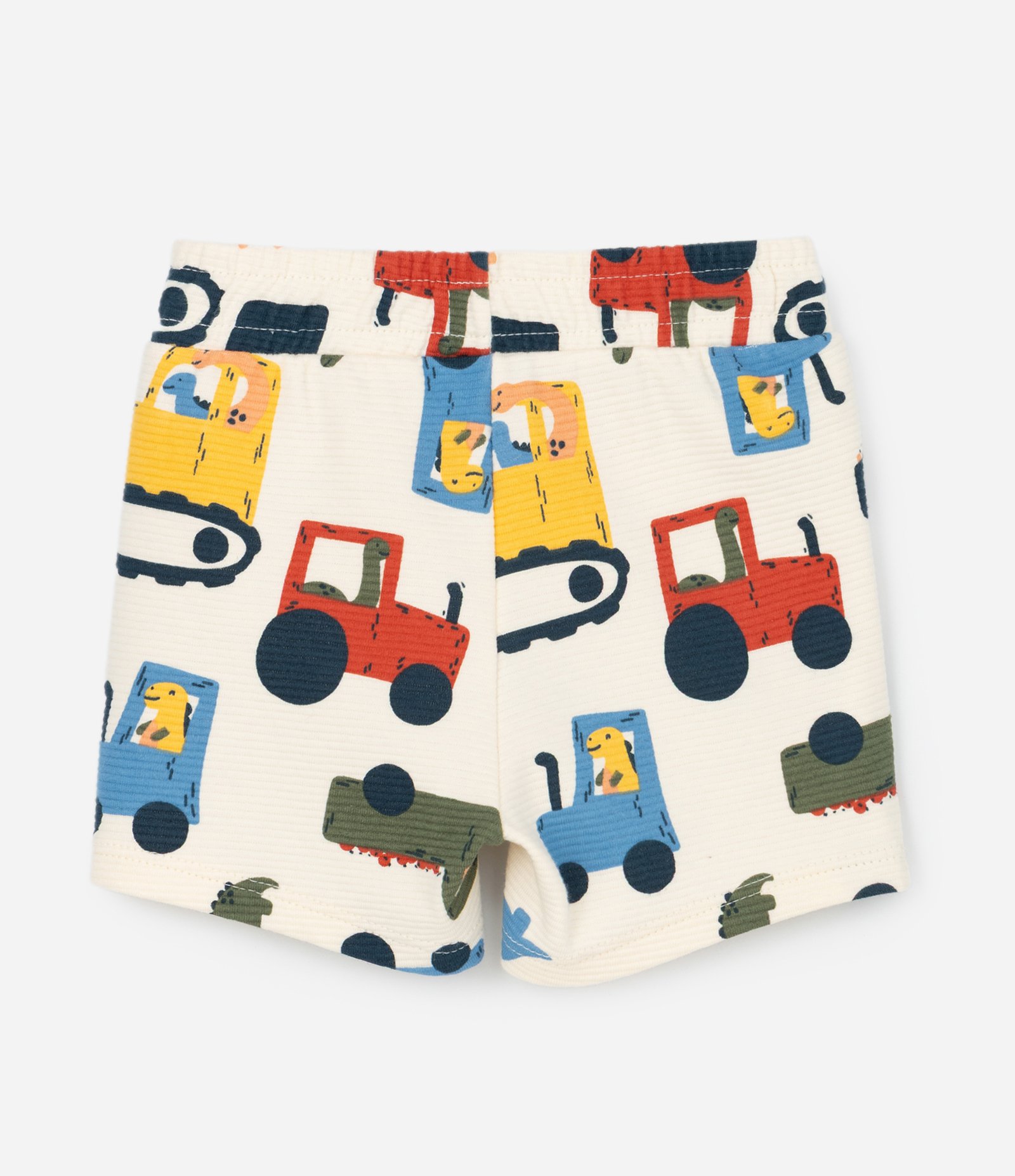 Conjunto Infantil com Estampa de Caminhões – Tam RN a 18 Meses Off White 5