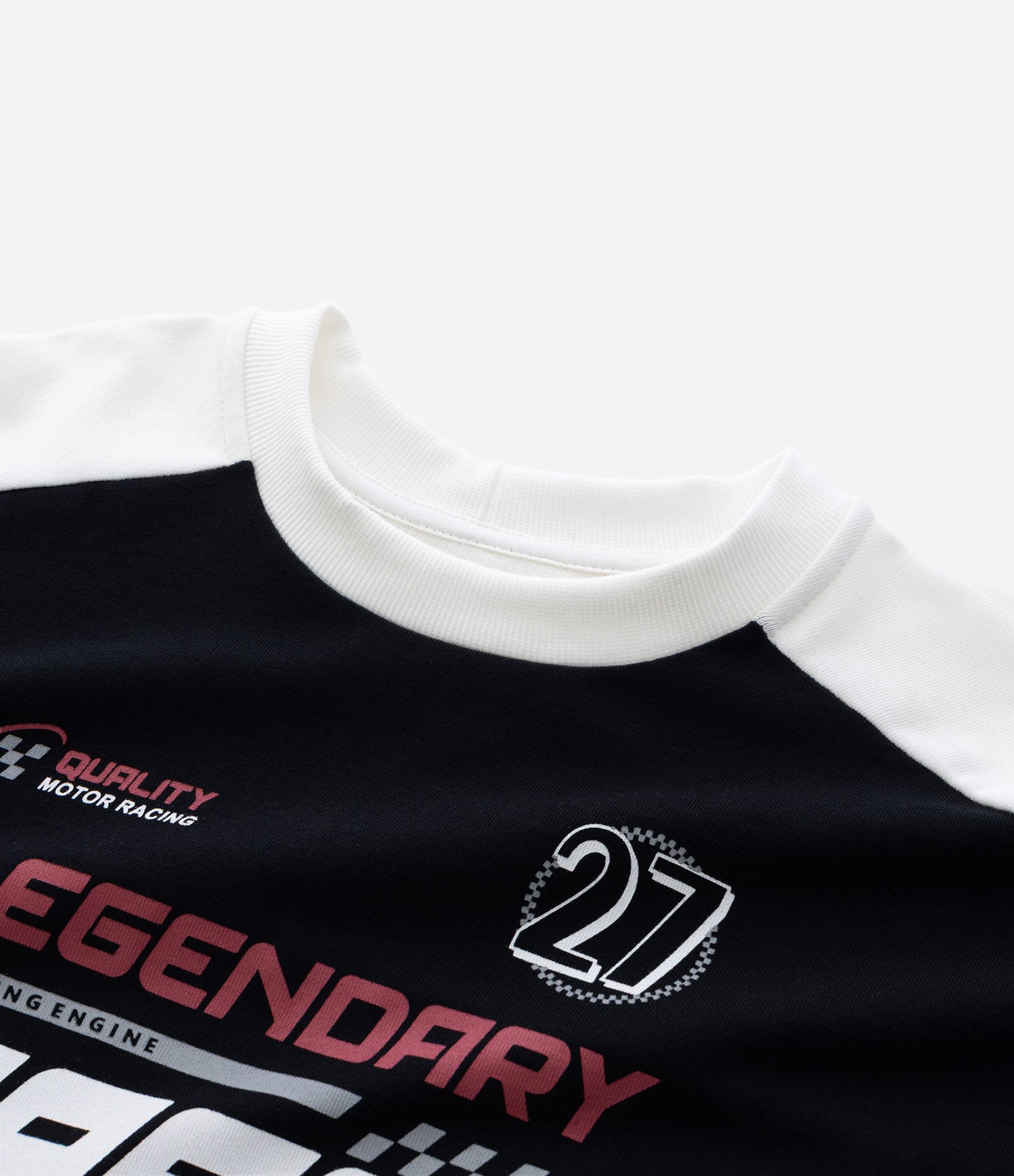 Camiseta Infantil Esportiva Space Race em Interlock – Tam 5 a 14 Anos Preto 4