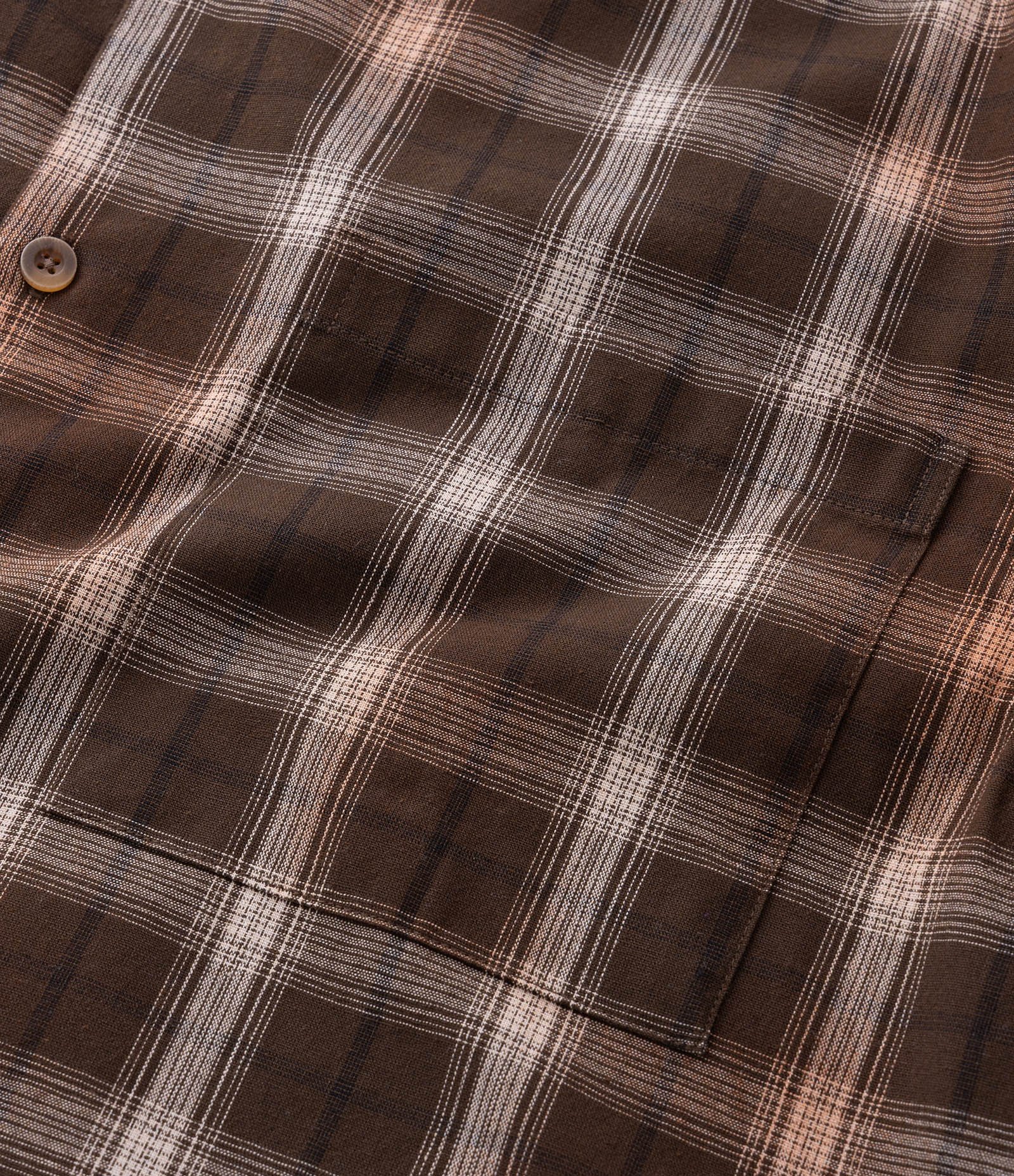 Camisa Manga Longa em Tricoline Xadrez Marrom 4