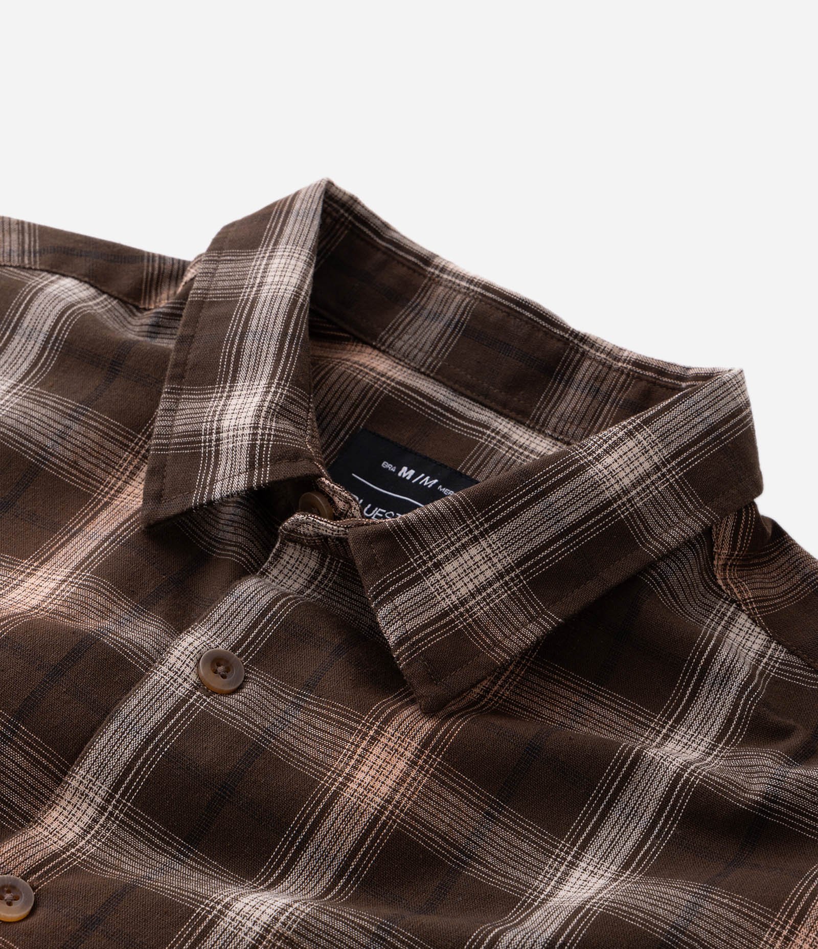 Camisa Manga Longa em Tricoline Xadrez Marrom 6