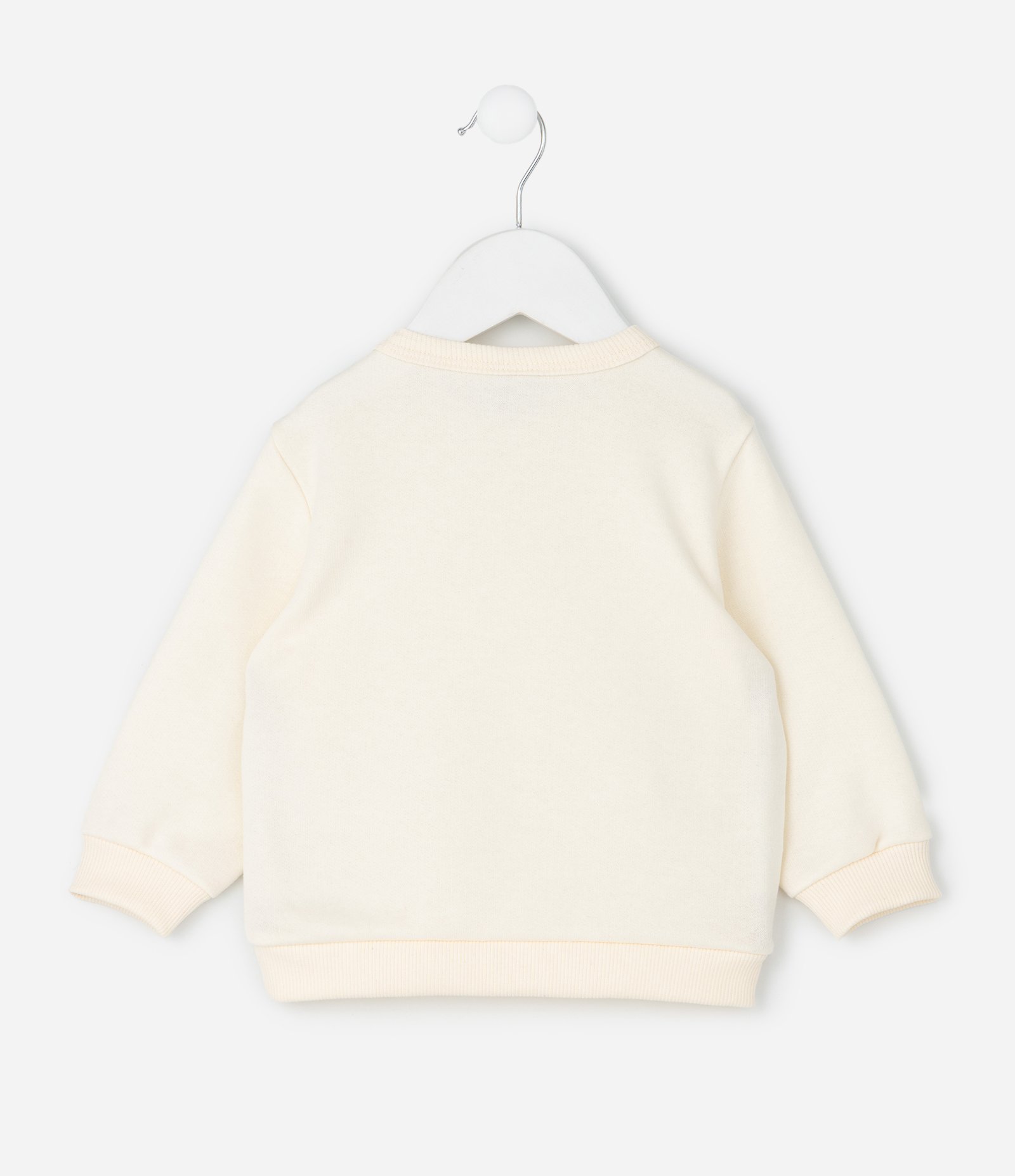 Casaco Infantil com Urso em Silk Localizado – Tam 0 a 18 Meses Bege Claro 3