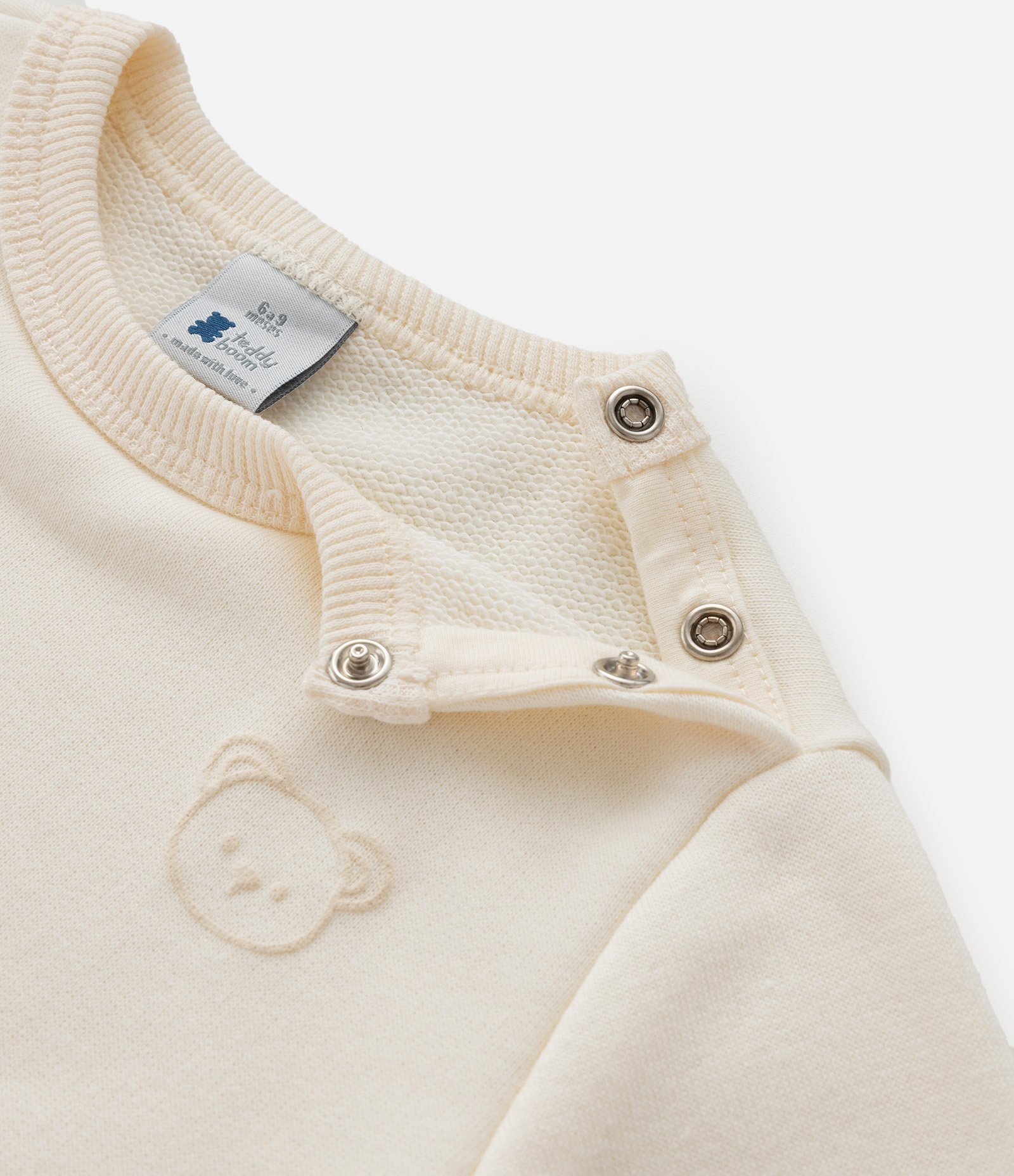 Casaco Infantil com Urso em Silk Localizado – Tam 0 a 18 Meses Bege Claro 5