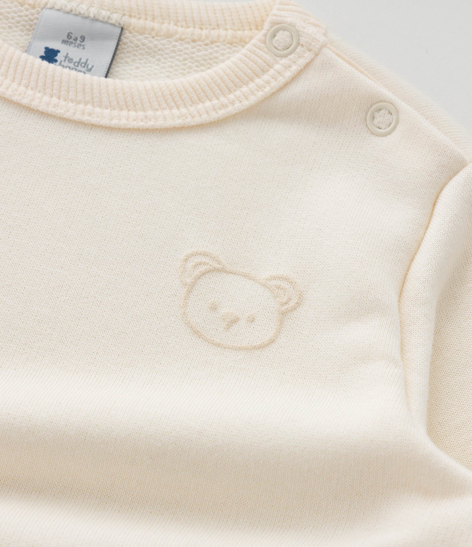 Casaco Infantil com Urso em Silk Localizado – Tam 0 a 18 Meses Bege Claro 7