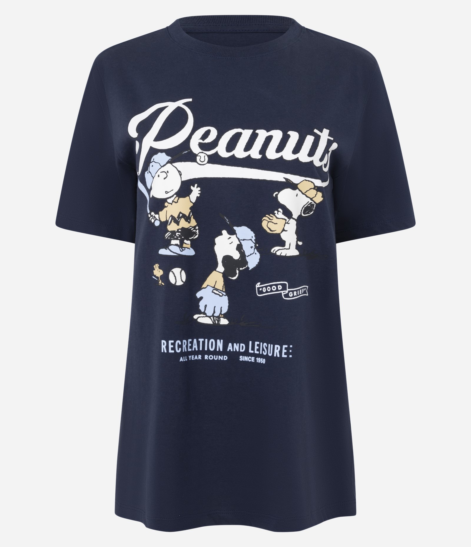 Camiseta em Algodão com Estampa Snoopy Peanuts Azul 1
