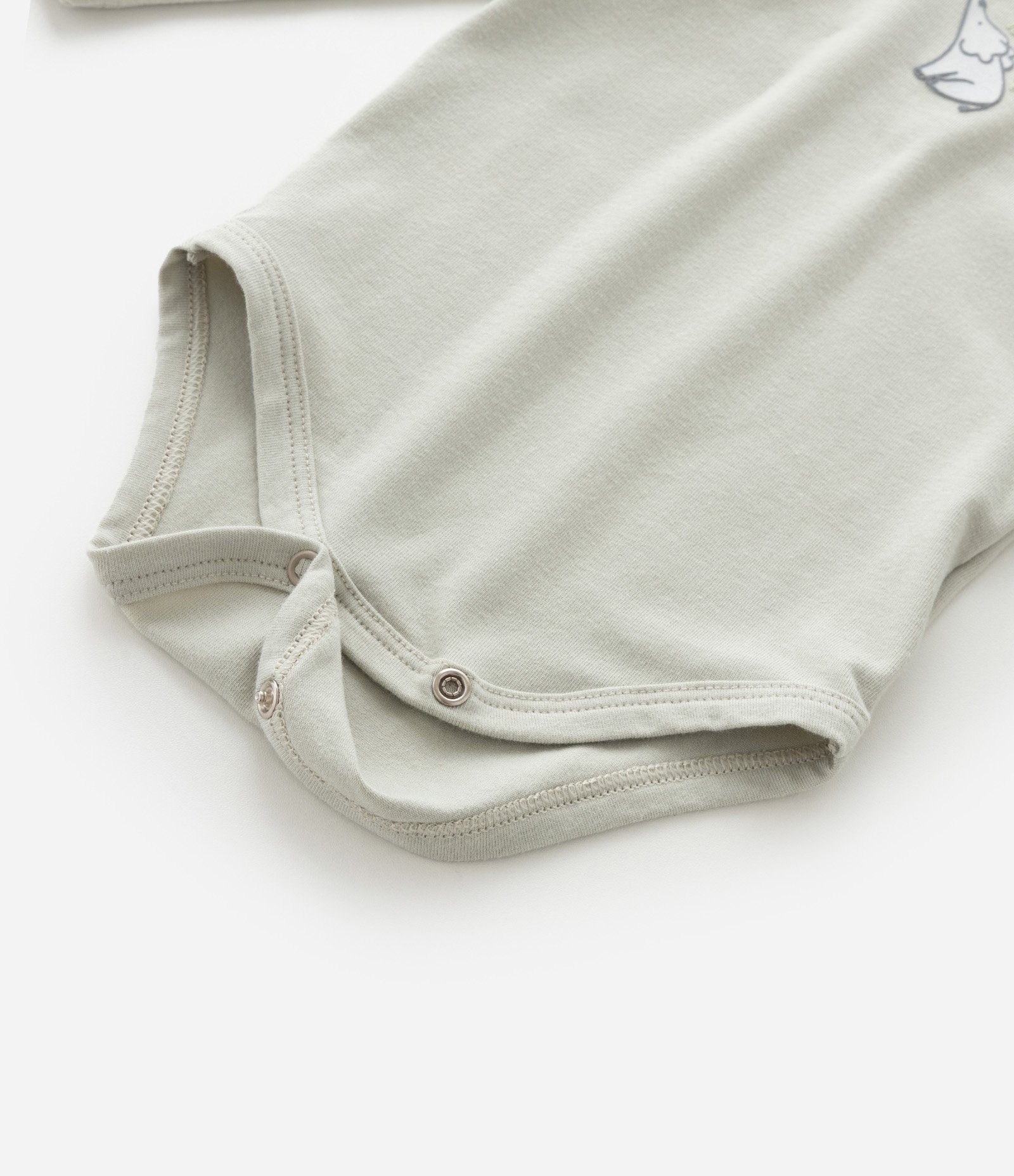 Body Infantil com Estampa Elefantinho – Tam RN a 18 Meses Cinza Claro 6