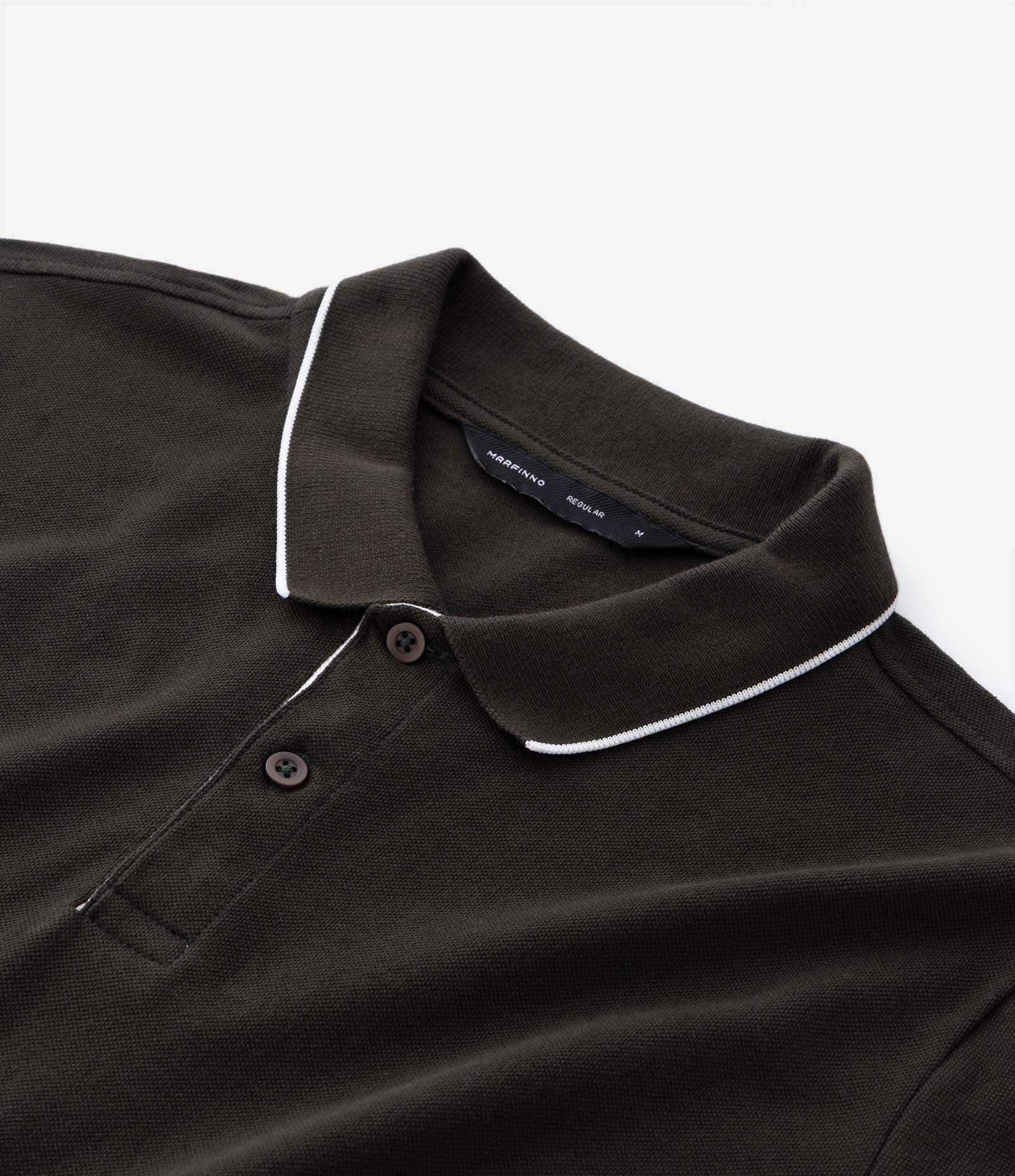 Polo em Meia Malha com Detalhes Contrastantes Verde 7