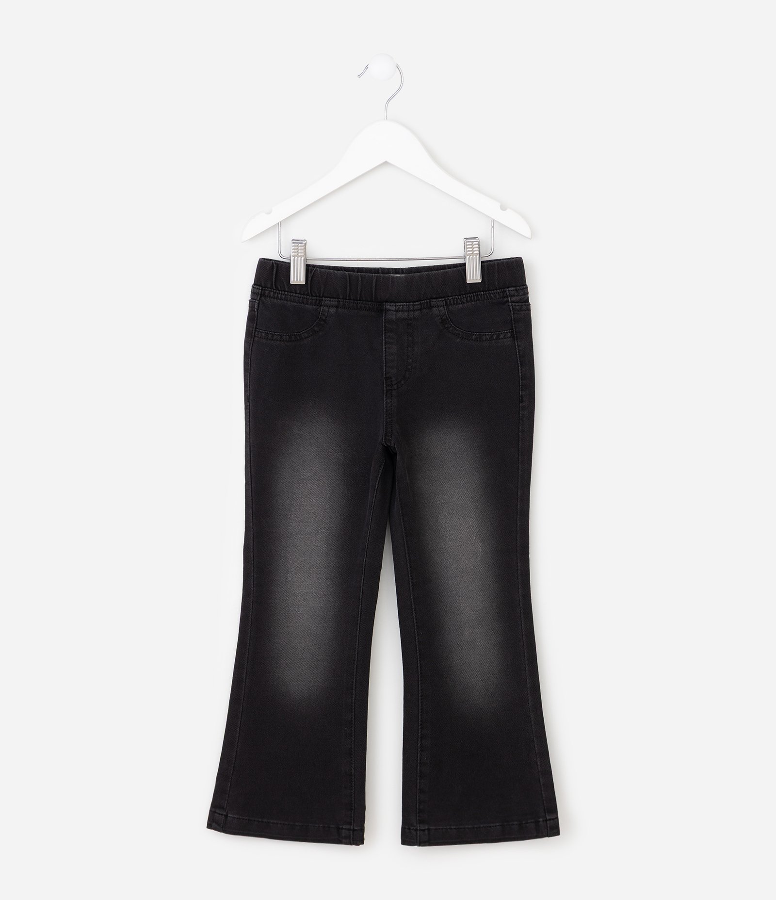 Calça Infantil Flare em Jeans com Cós Elástico – Tam 5 a 16 Anos Preto 2