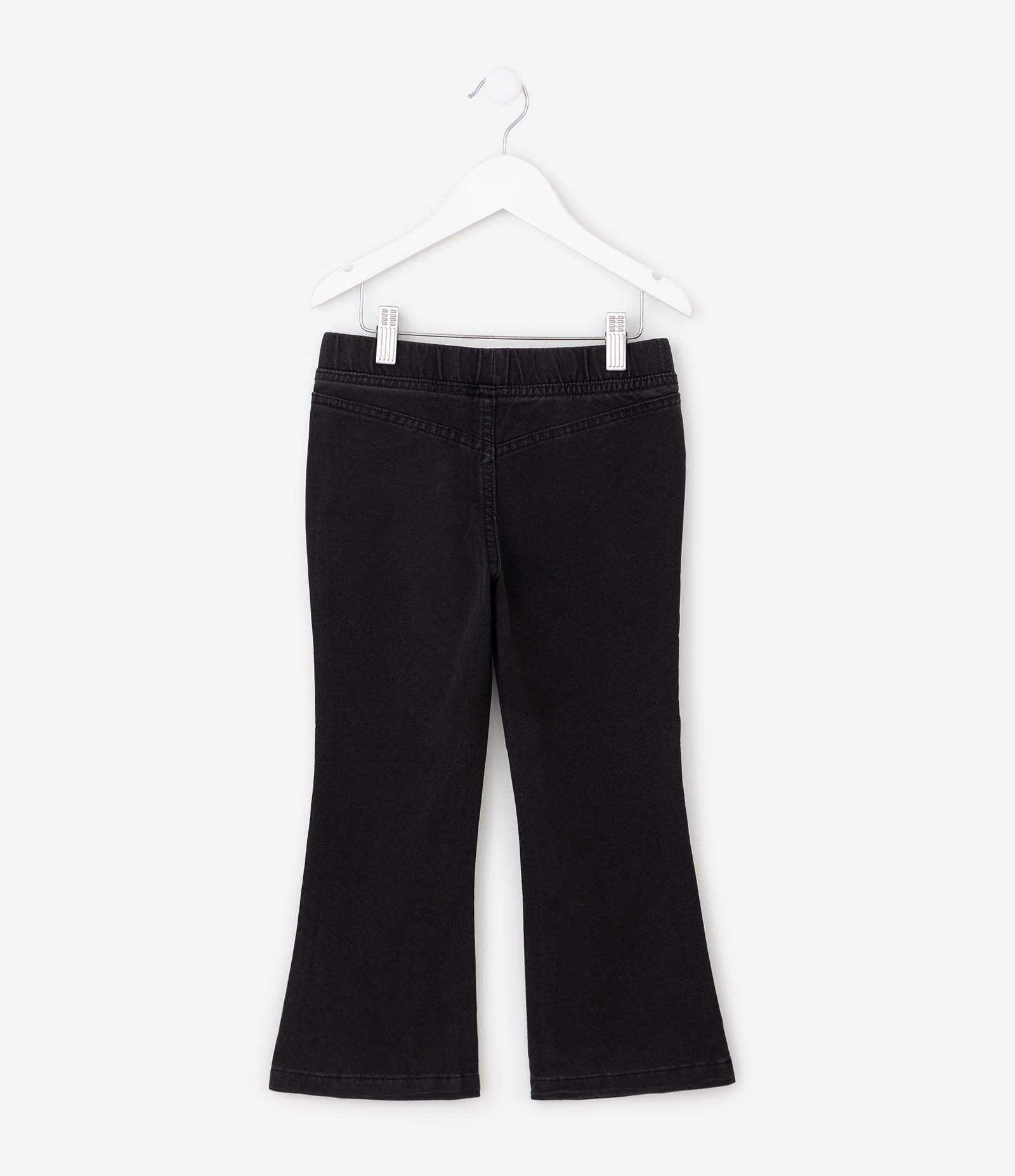 Calça Infantil Flare em Jeans com Cós Elástico – Tam 5 a 16 Anos Preto 3