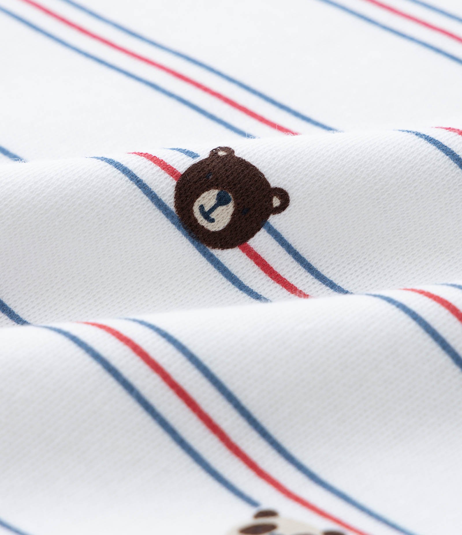 Conjunto Infantil Body Listrado com Calça Tema Ursinho – Tam RN a 18 meses Branco/Azul Marinho 9