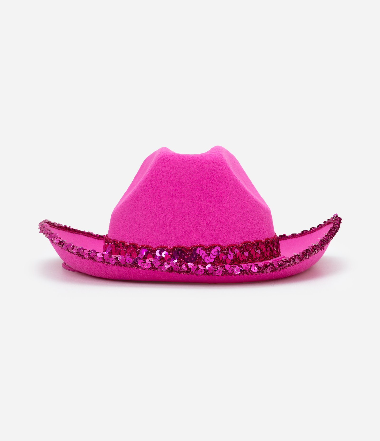 Chapéu Country Boiadeira Infantil com Paetês - Tam U Rosa 3