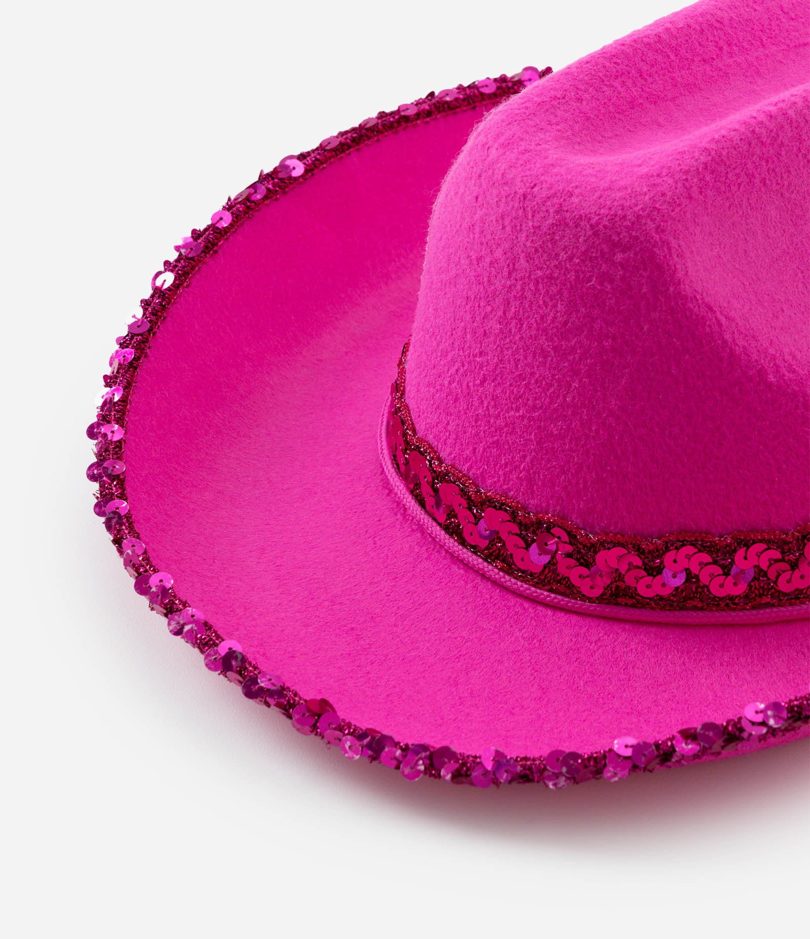 Chapéu Country Boiadeira Infantil com Paetês - Tam U Rosa 4