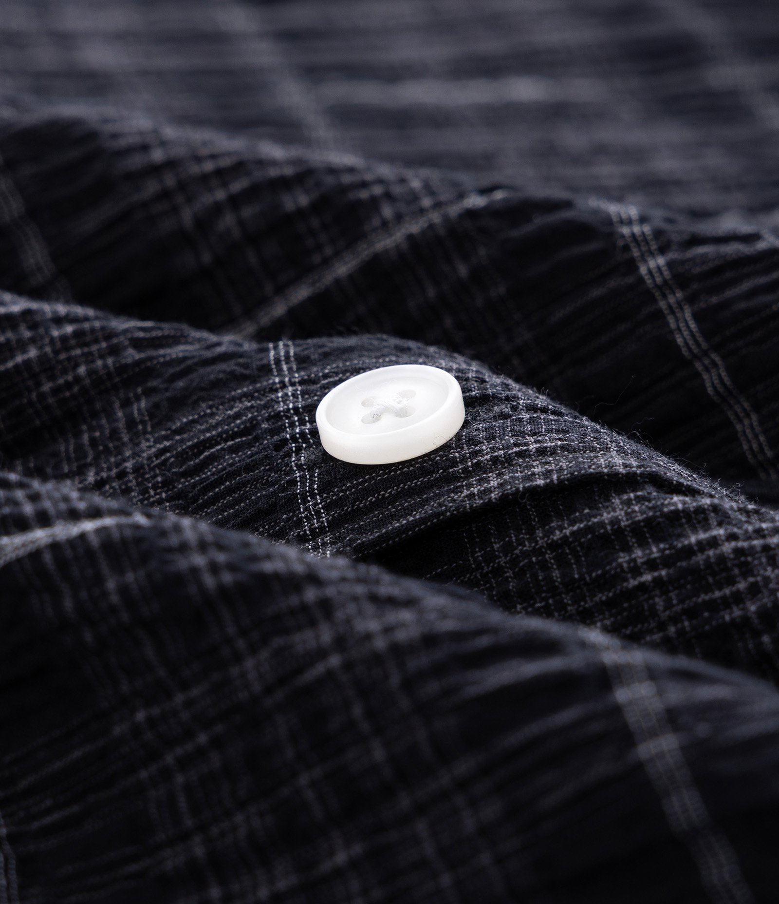 Camisa Manga Longa em Tricoline Xadrez Preto 6