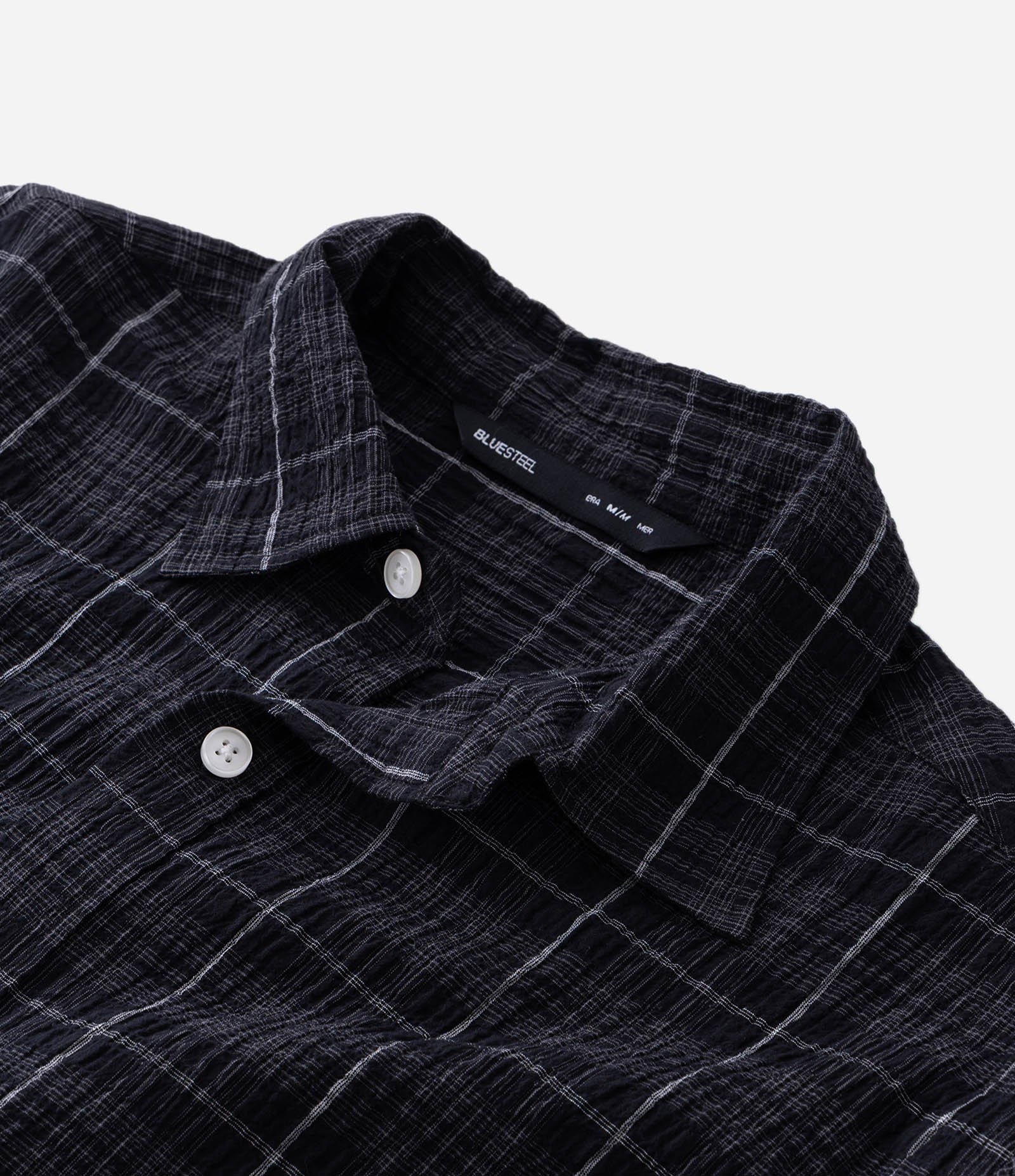 Camisa Manga Longa em Tricoline Xadrez Preto 8