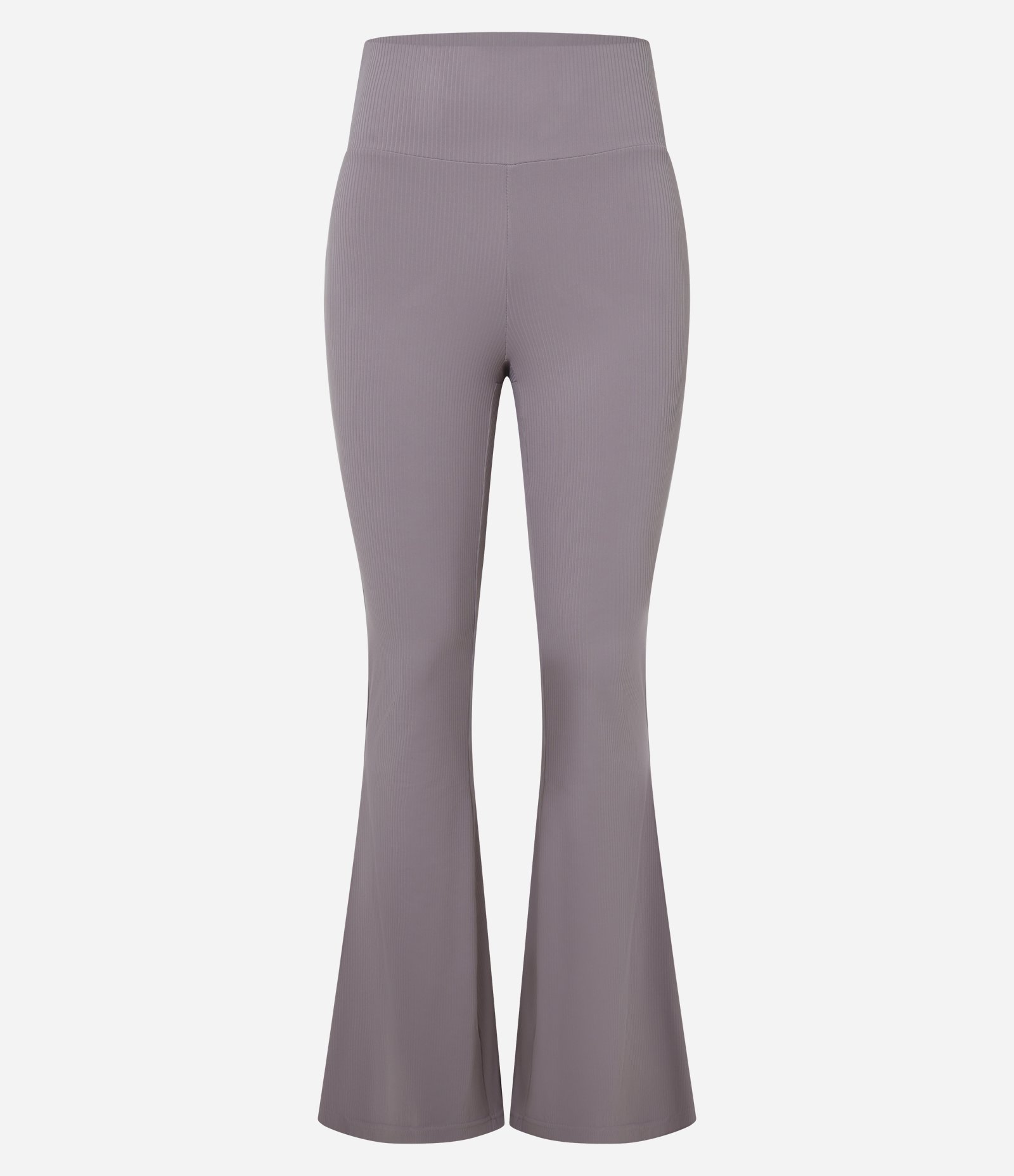 Calça Esportiva Flare em Microfibra Canelada Roxo 6