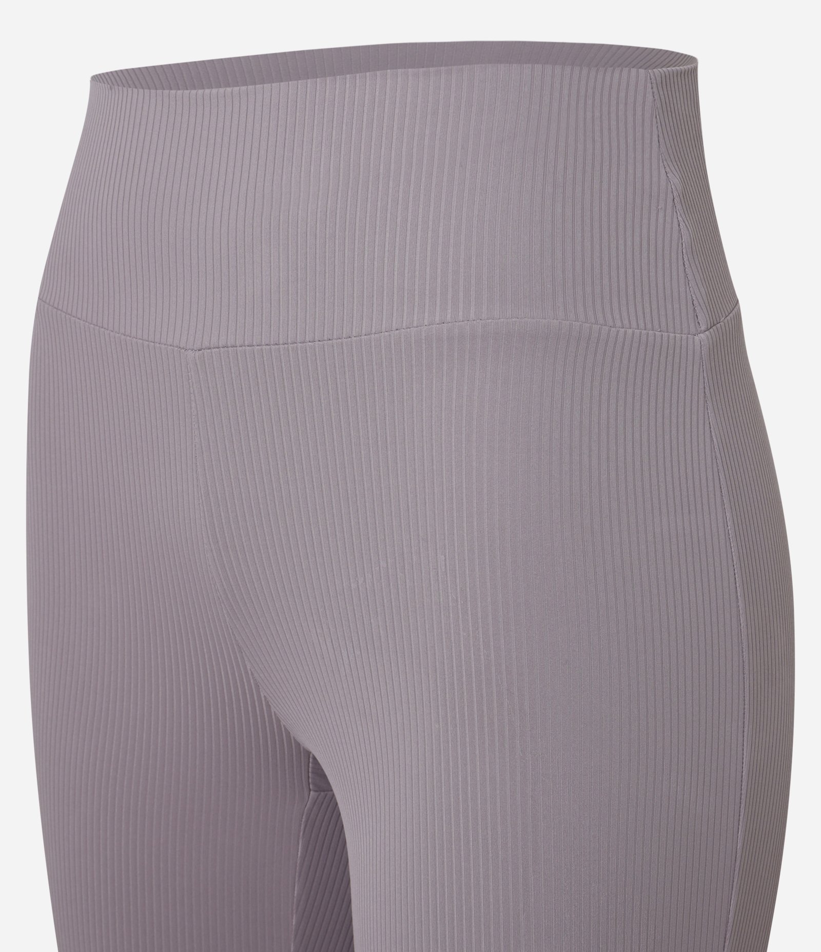 Calça Esportiva Flare em Microfibra Canelada Roxo 7