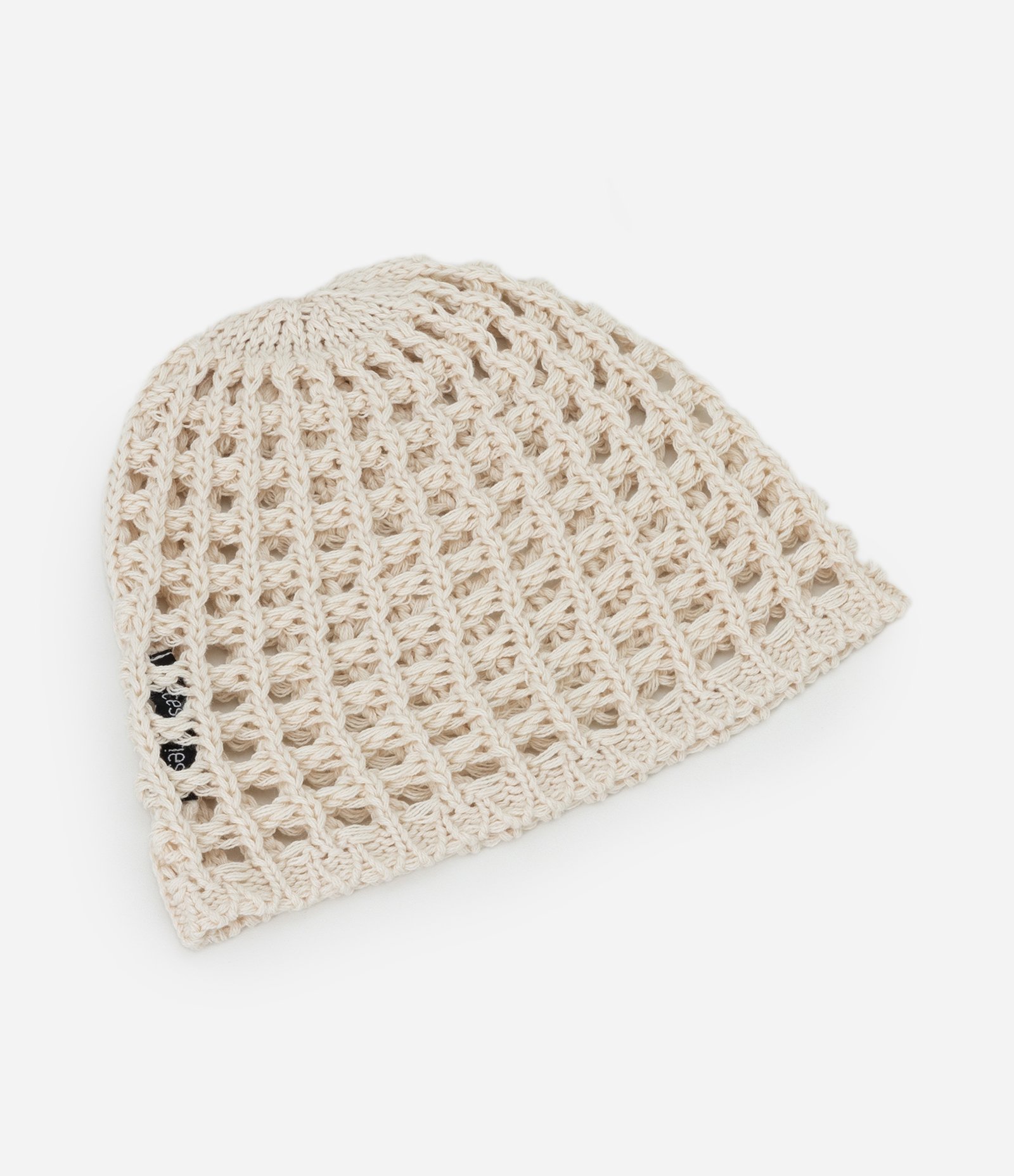 Touca em Tricô Texturizado Bege 1