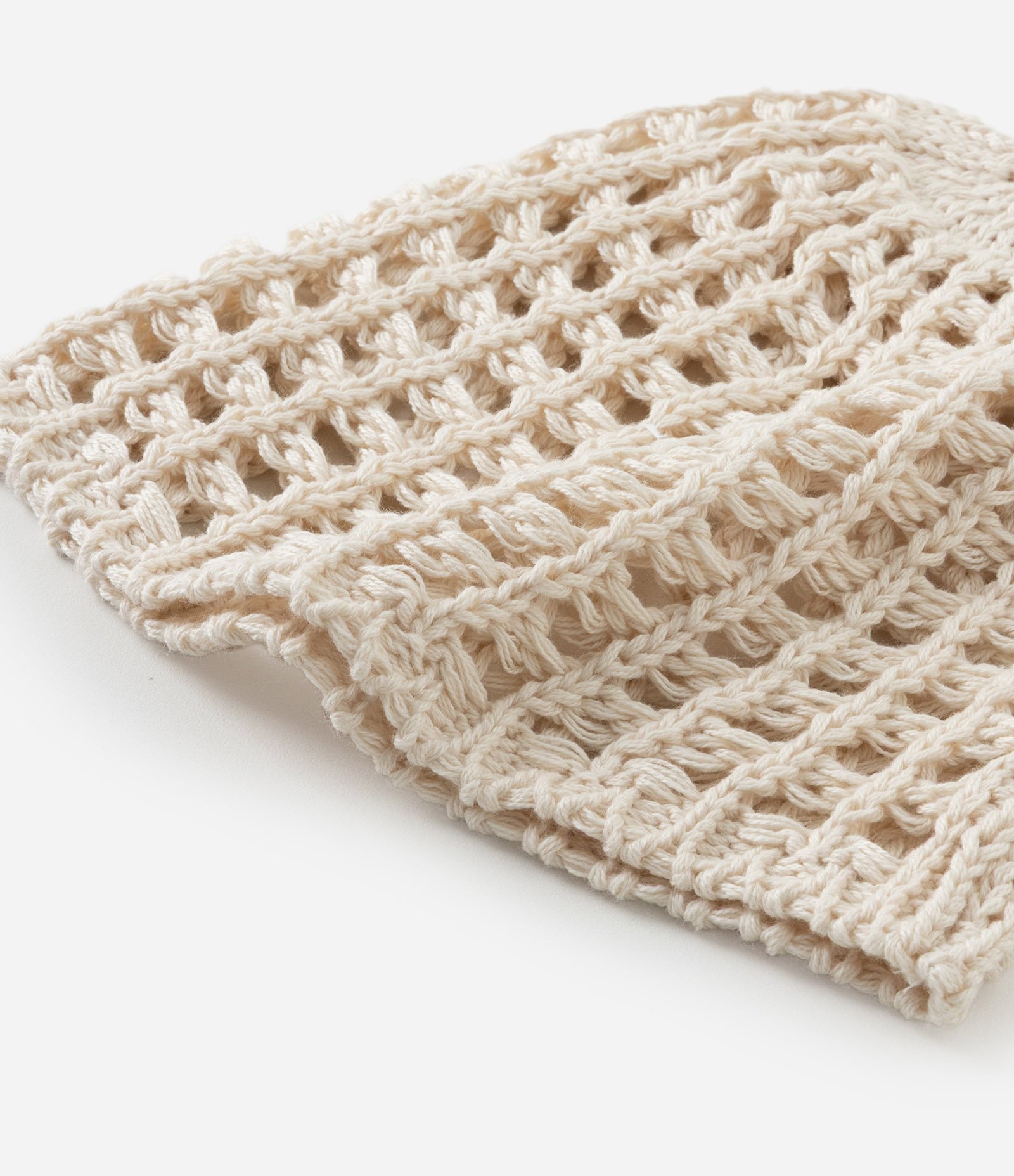 Touca em Tricô Texturizado Bege 2