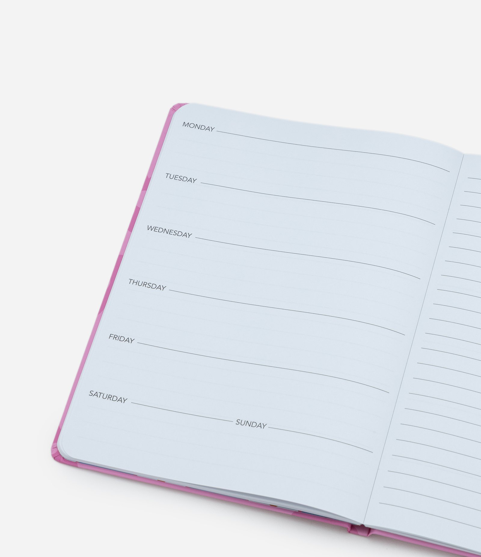 Planner com Estampa Floral e Interior Ilustrado Rosa 3