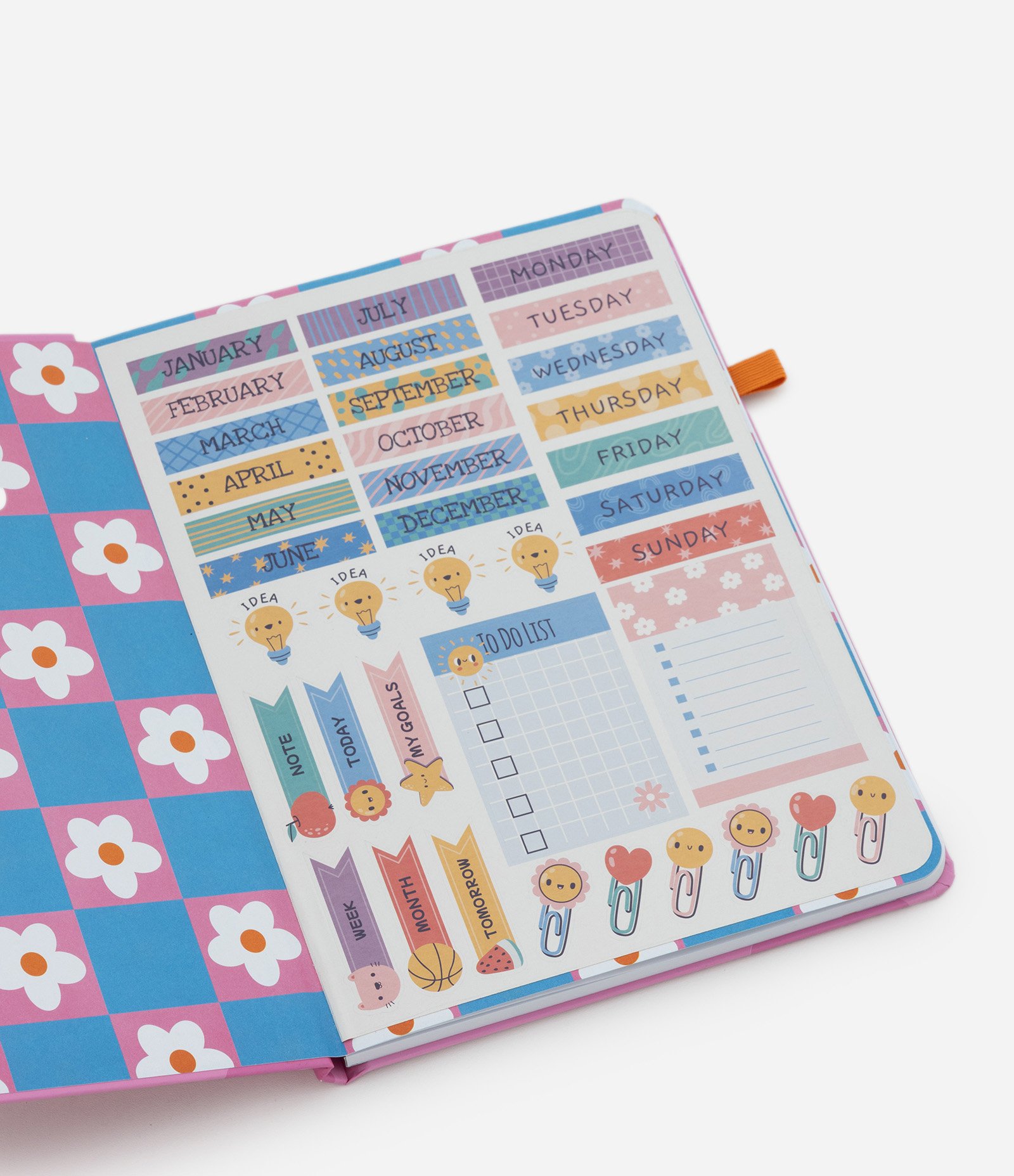 Planner com Estampa Floral e Interior Ilustrado Rosa 4