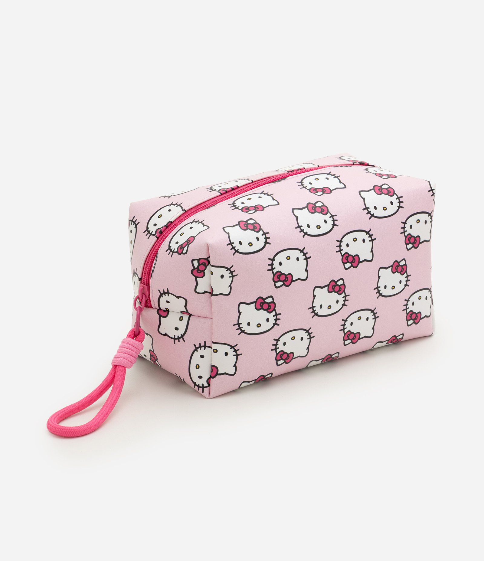 Necessaire Retangular Média em PU Hello Kitty Rosa 1